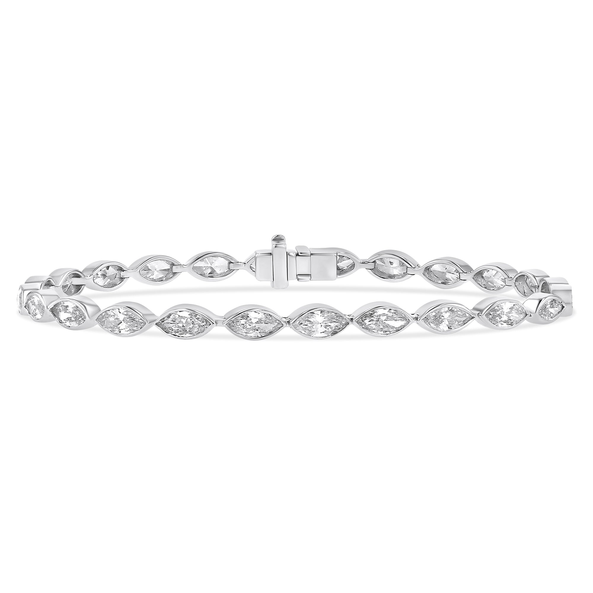 Marquise Bezel Set Tennis Bracelet 5.8 ctw