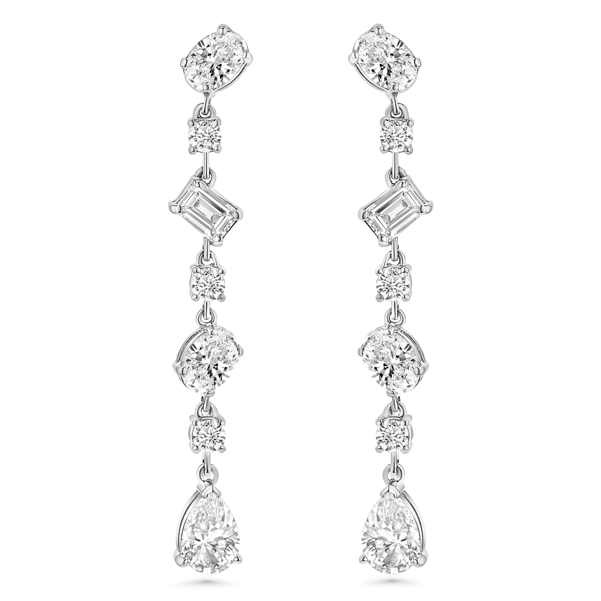 Long Dangle Earrings 3ctw