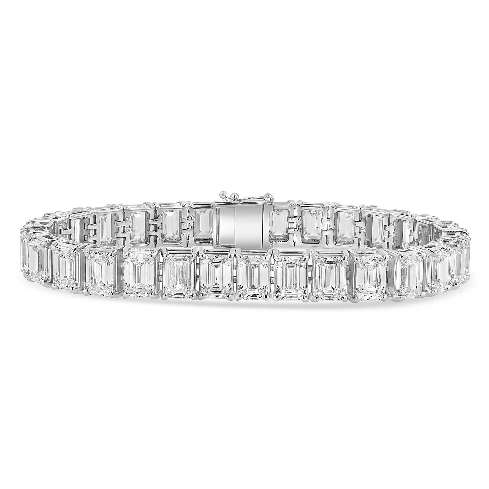 Emerald Cut Tennis Bracelet 31 ctw