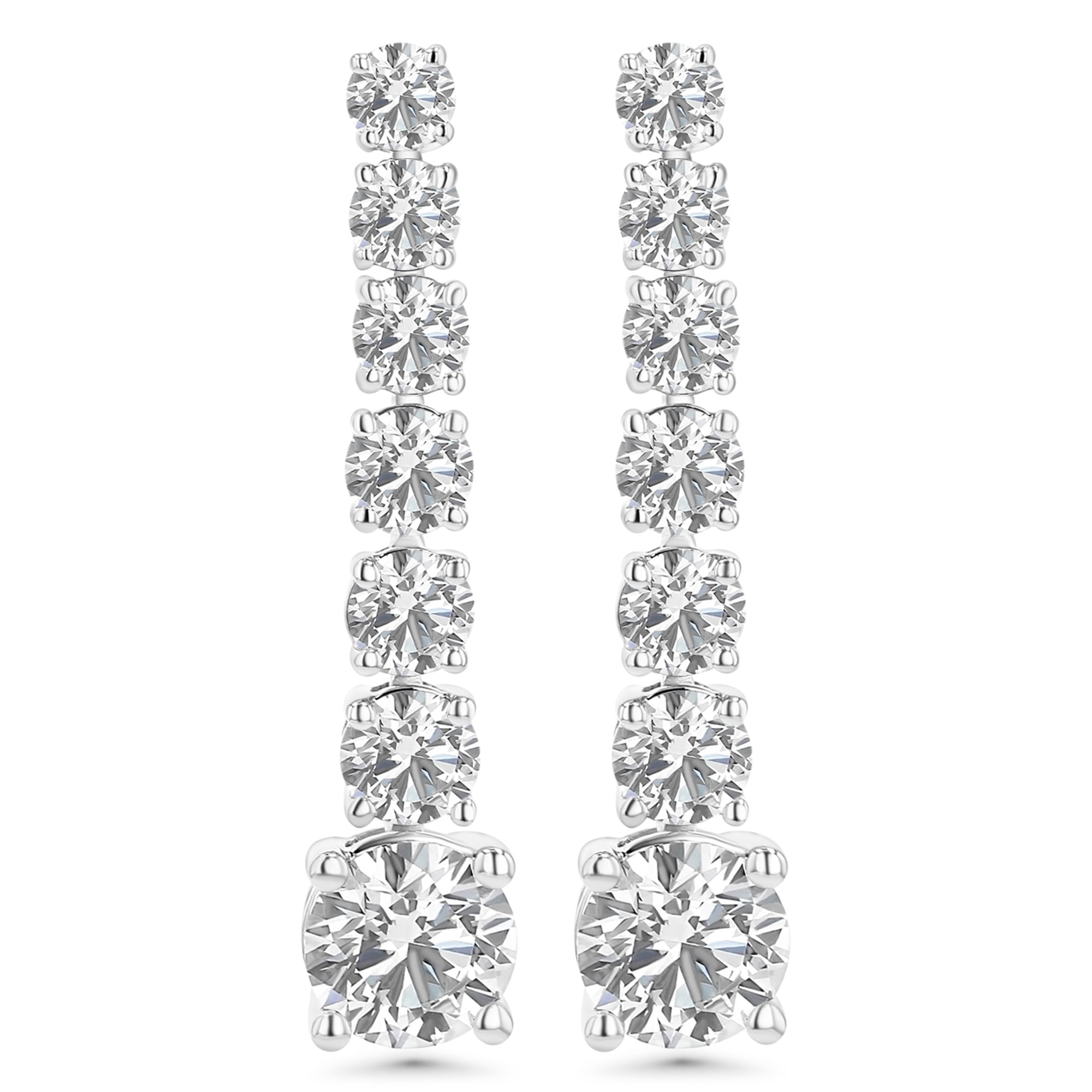 Round Drop Graduated Earrings