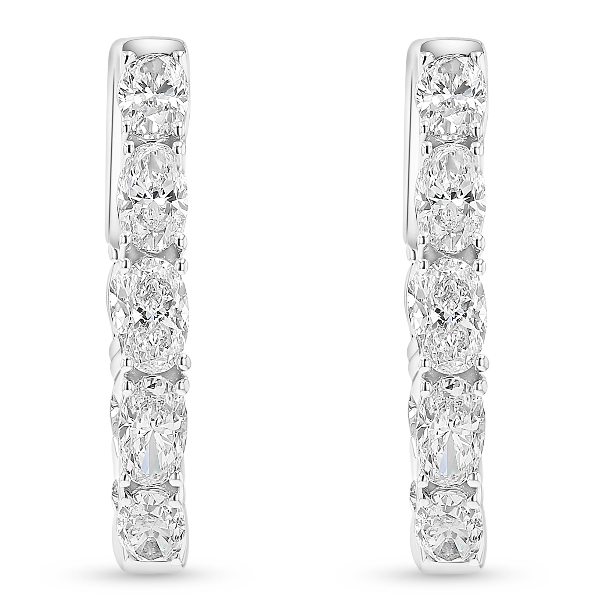 Earrings inside Out Oval 4.8Ct