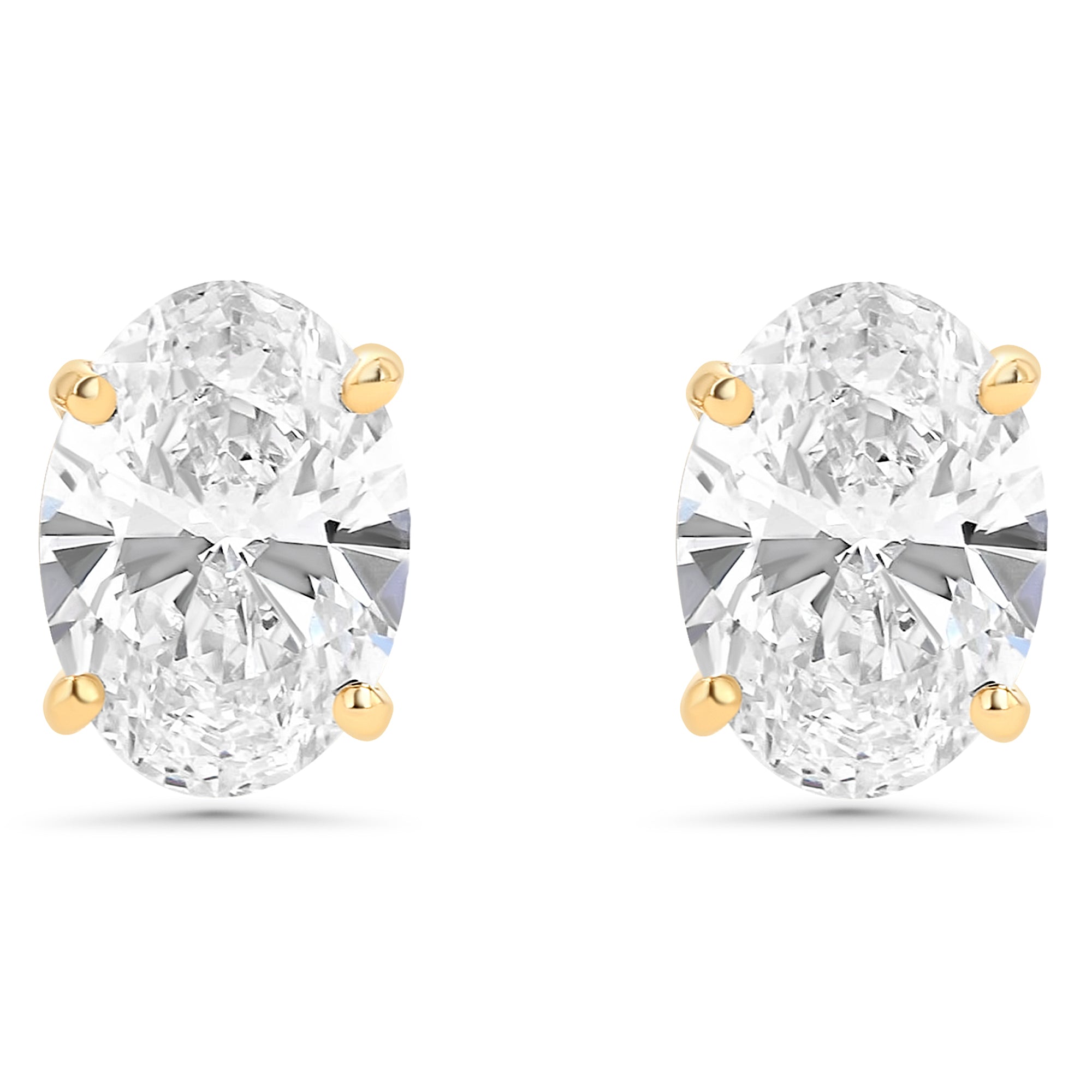GIA Certified Oval Stud Earrings