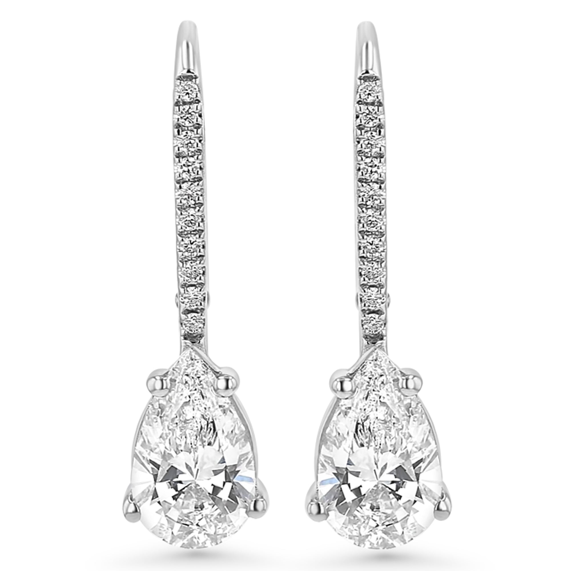 Pear Drop Earrings 1.92 CTW