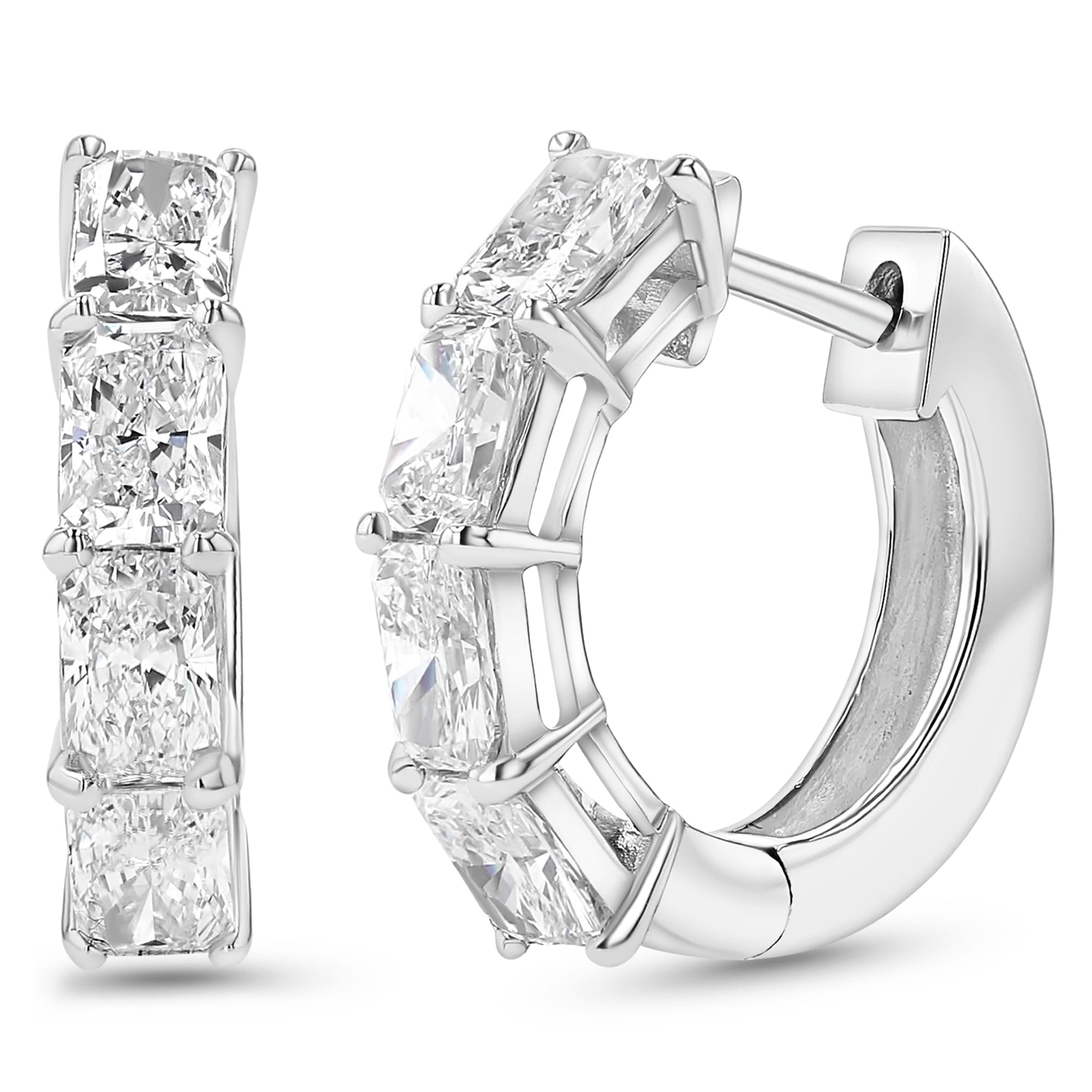 Radiant Huggie Earrings 2 ctw