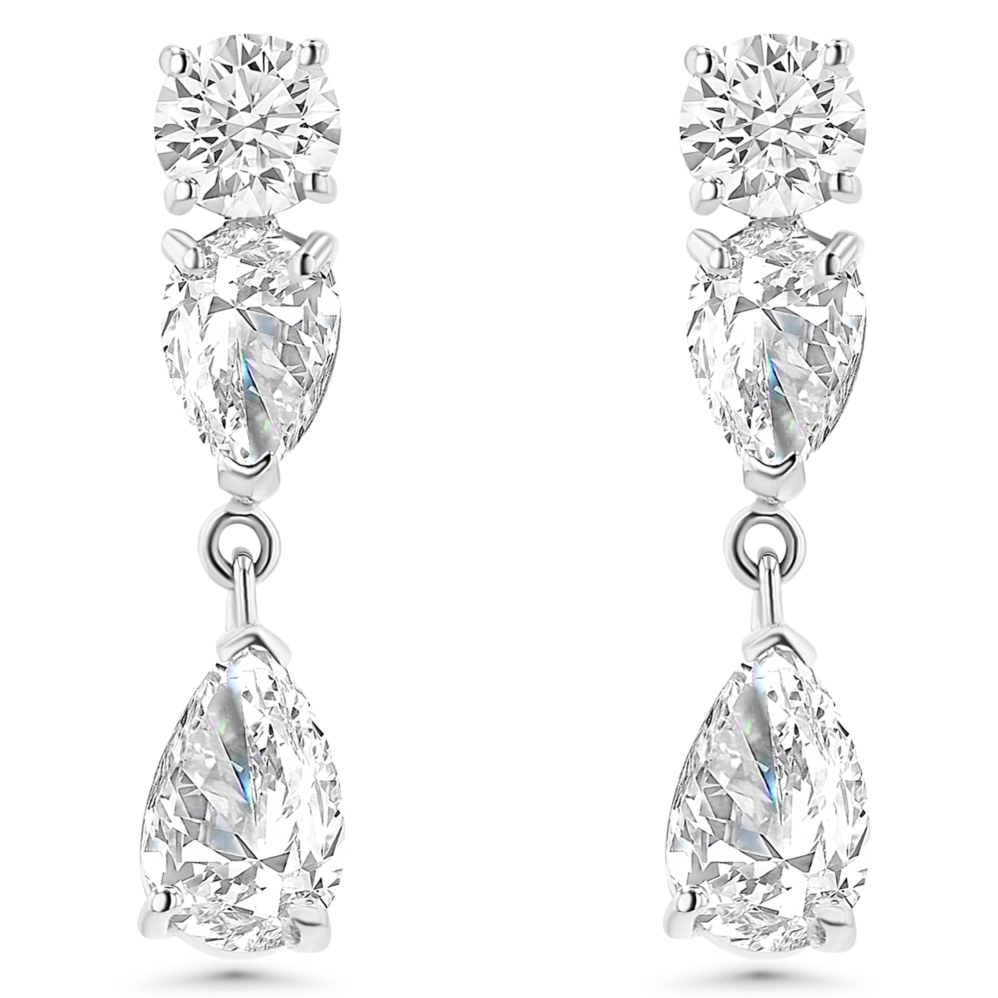Fancy Pear Earrings 5 ctw