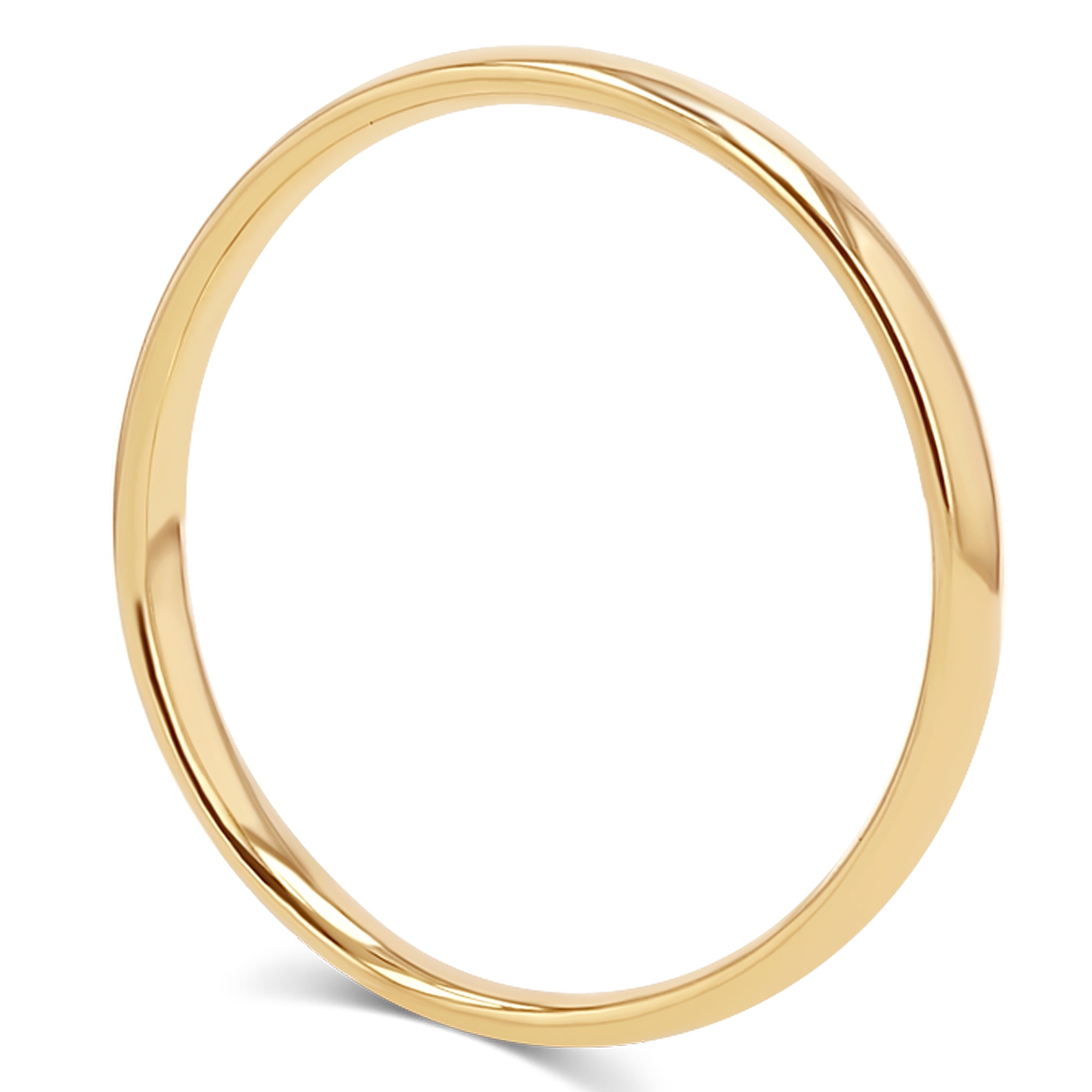 2mm Polished Gold Ring