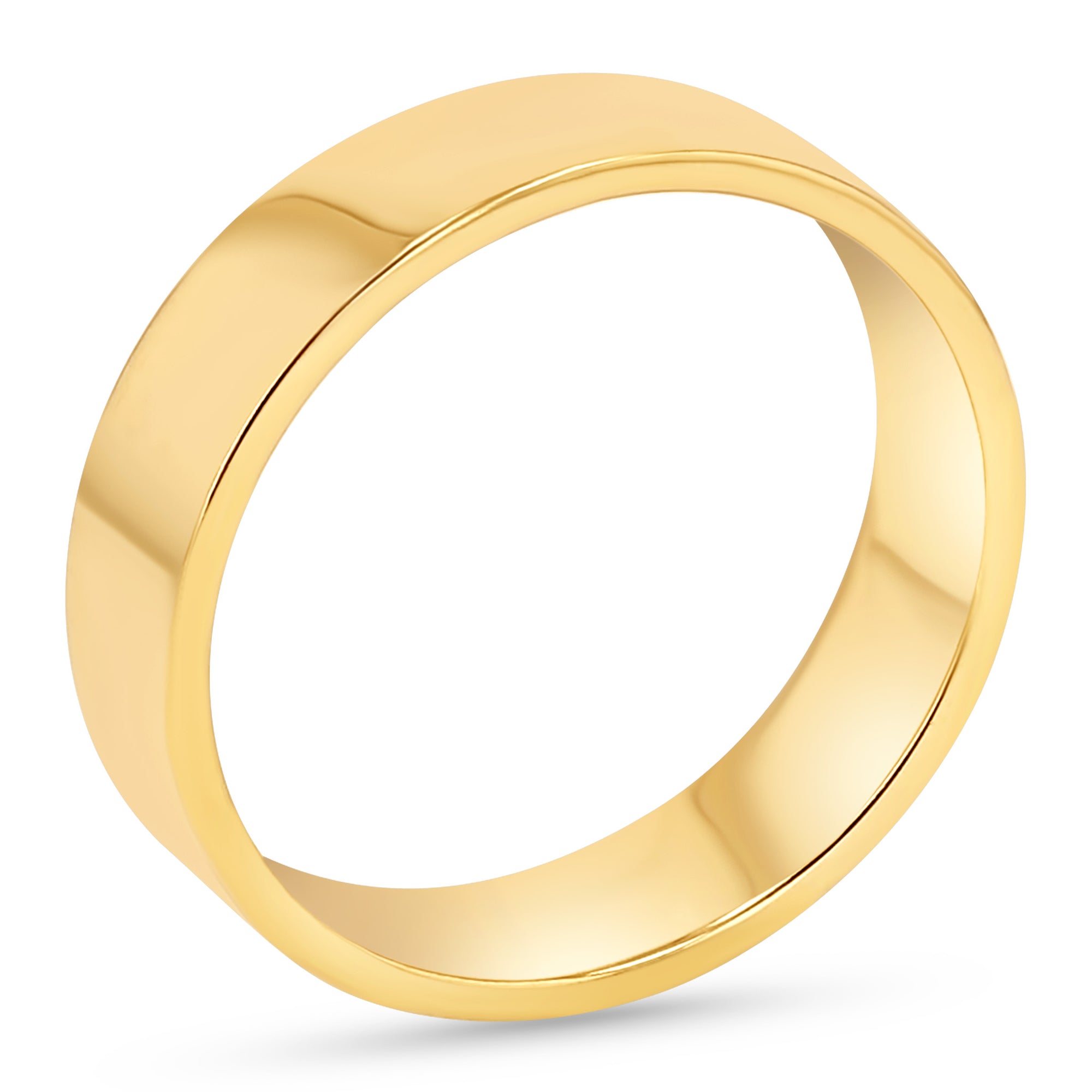 5mm Polished Gold Ring