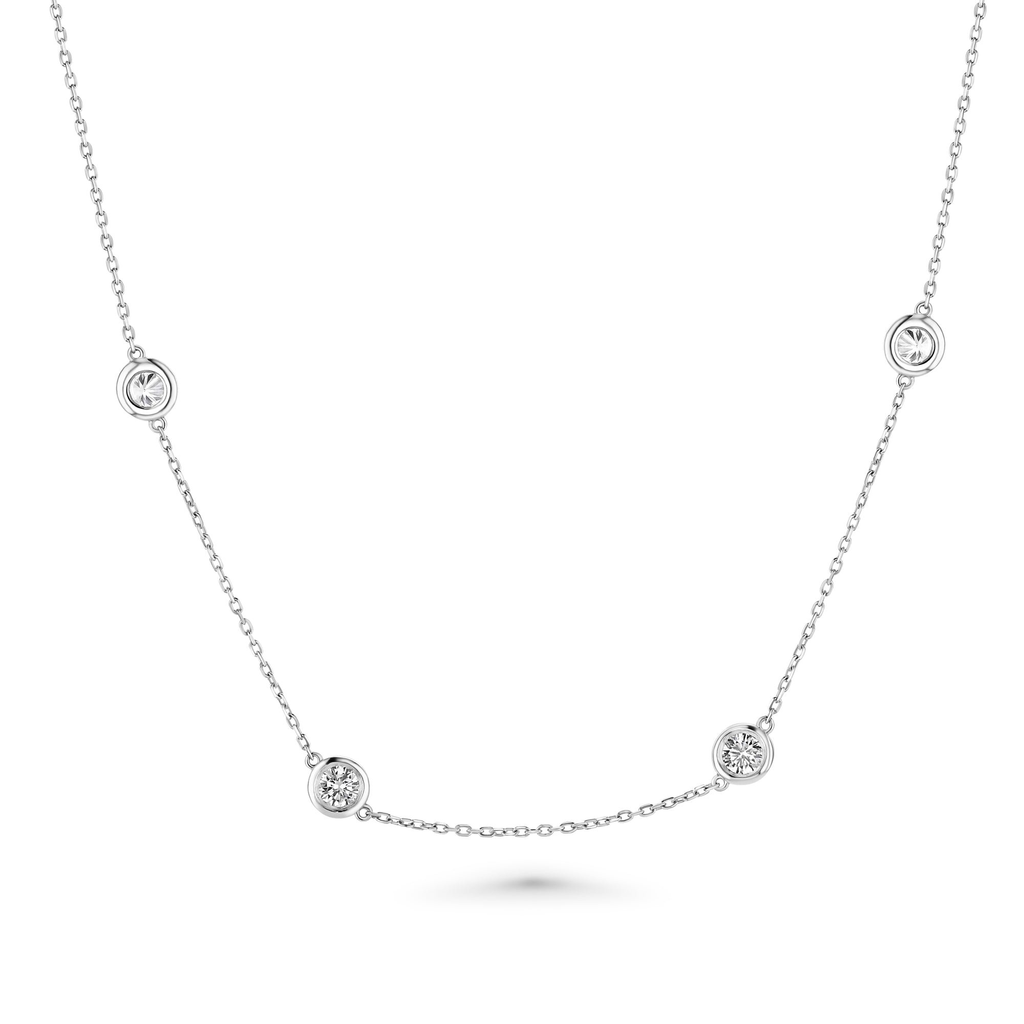 Diamond By The Yard Necklace 4Ct