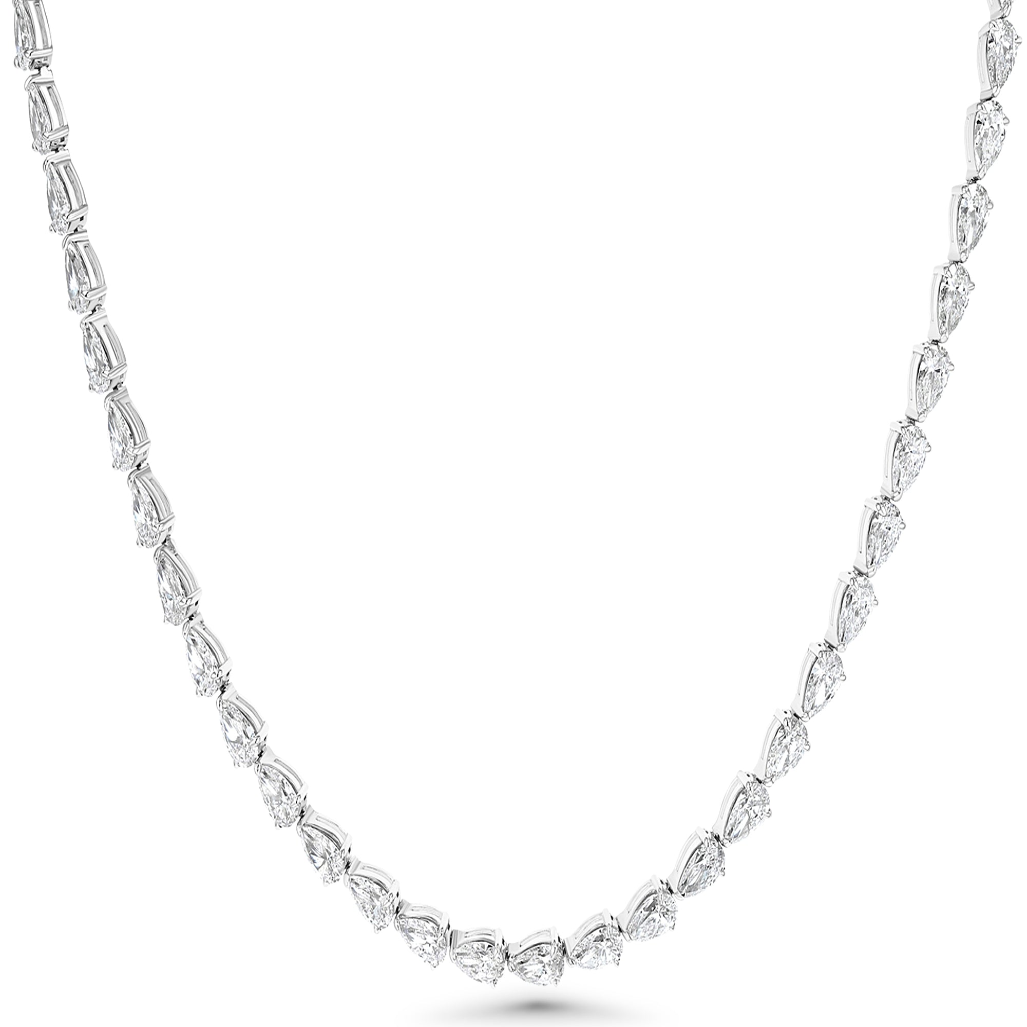 Pear East West Necklace 31.74Ct