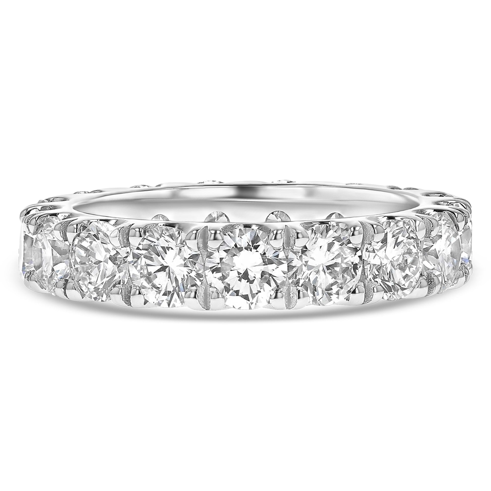 Round Eternity Band Ring 4Ct