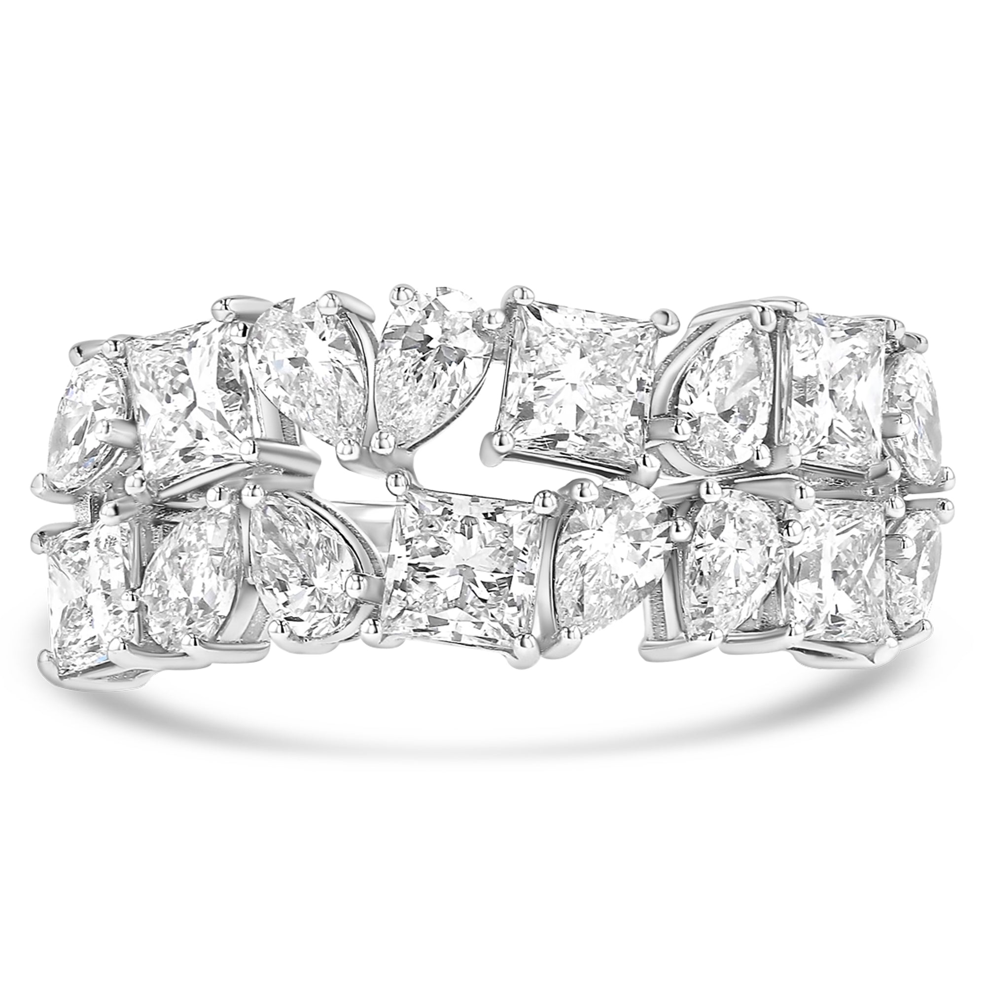 Multistone Half Band Ring