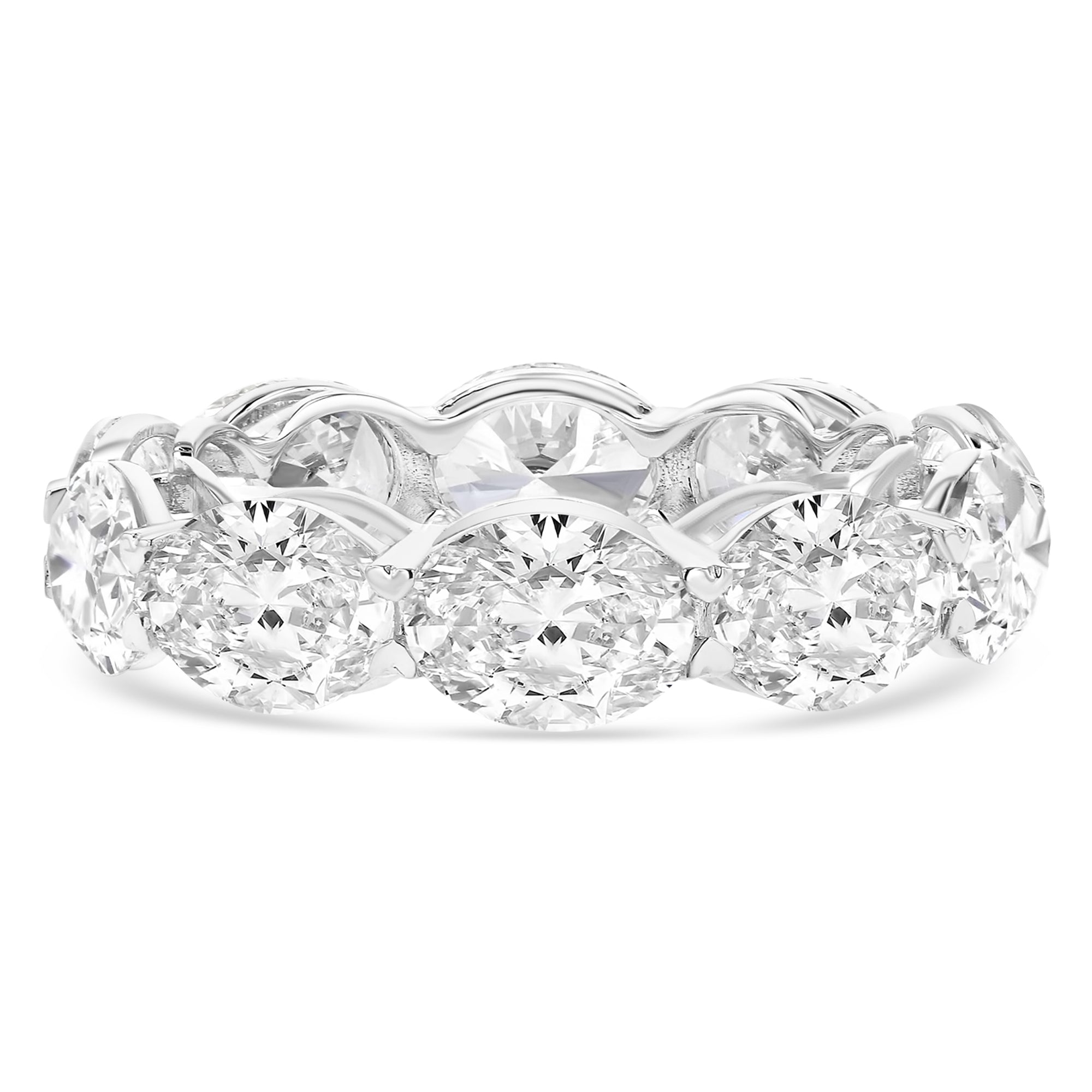 East West Oval Eternity Band 7.56Ct