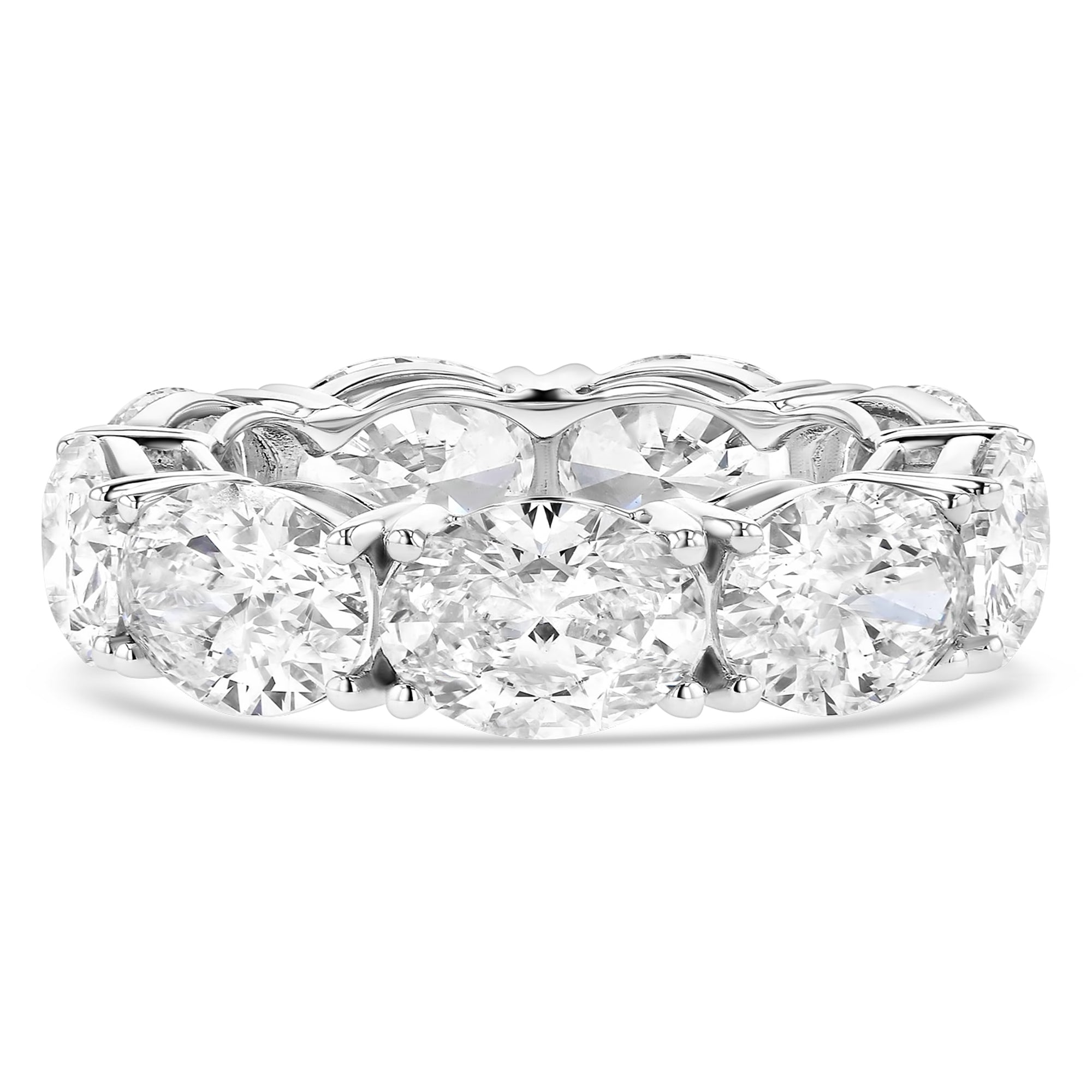 East West Oval Eternity Band 10.27Ct