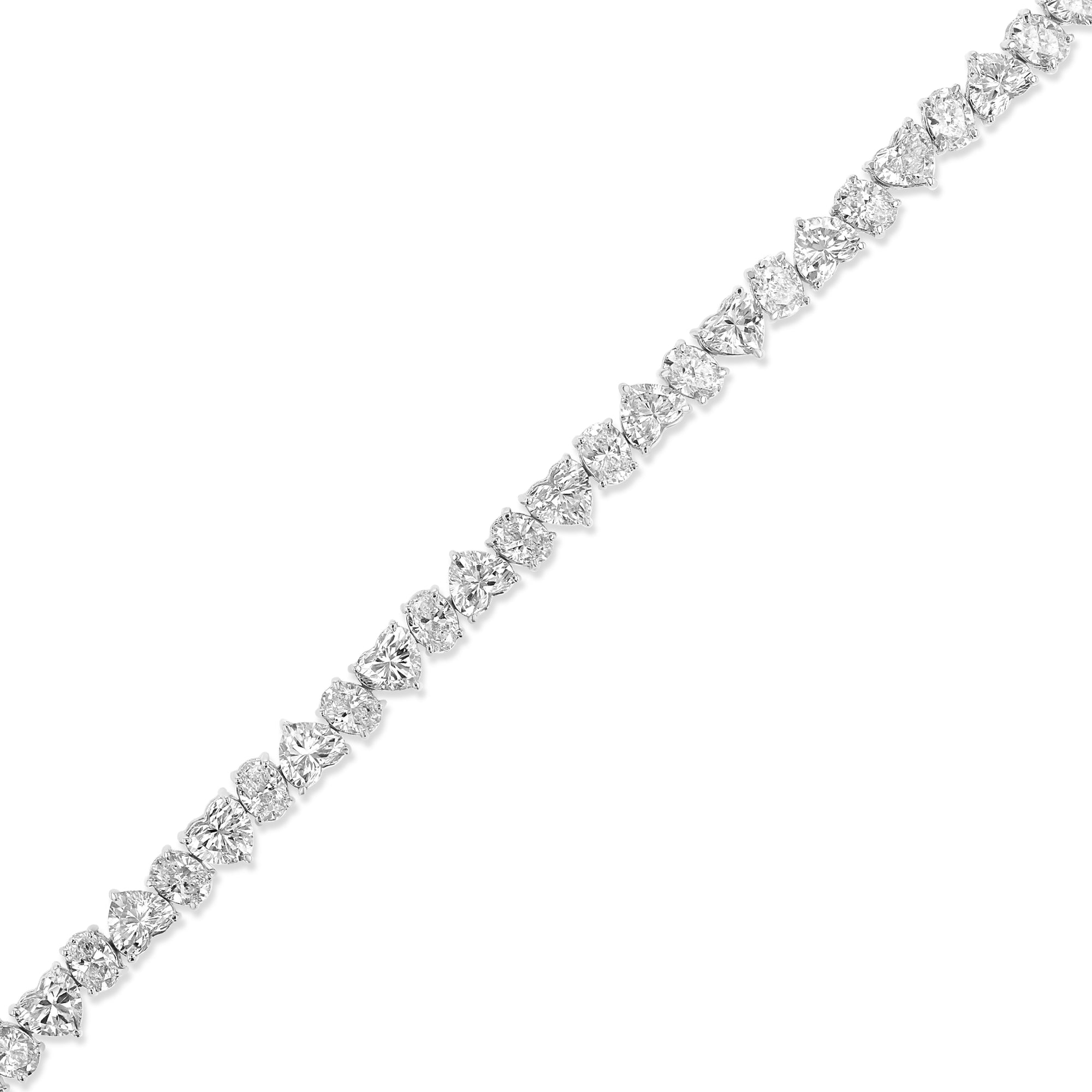 Heart and Oval Lab Diamond Bracelet 10 ctw