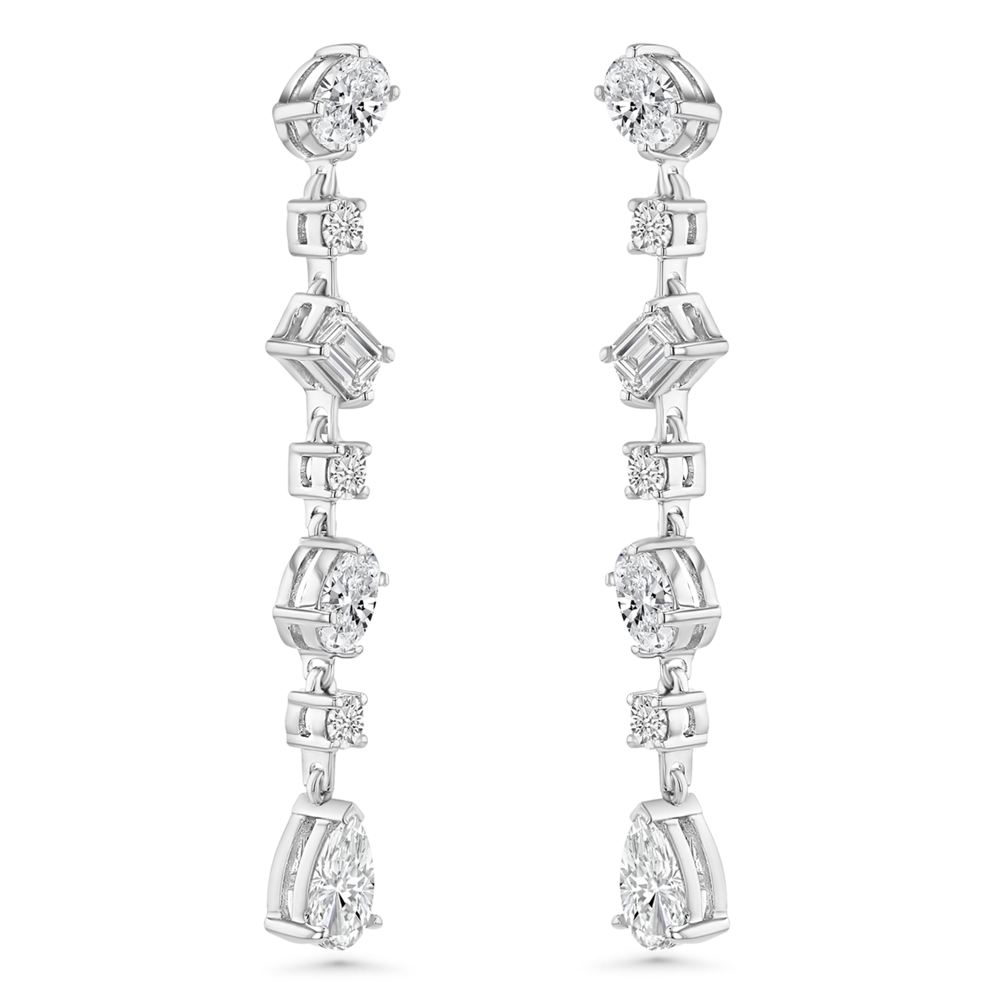 Long Dangle Earrings 3ctw