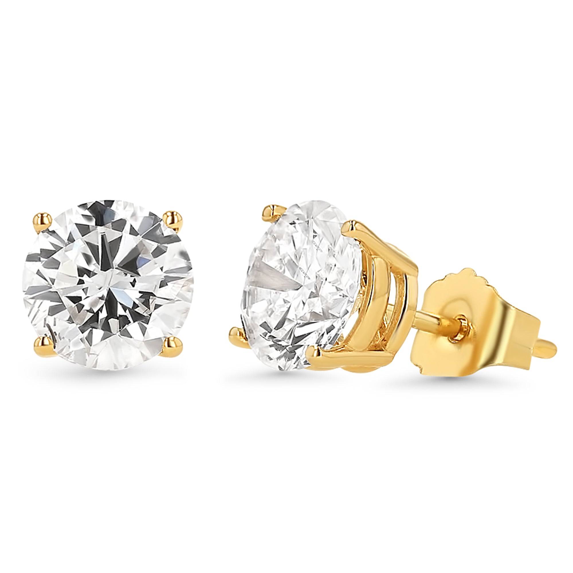 Round Stud Earrings 2.12 ctw