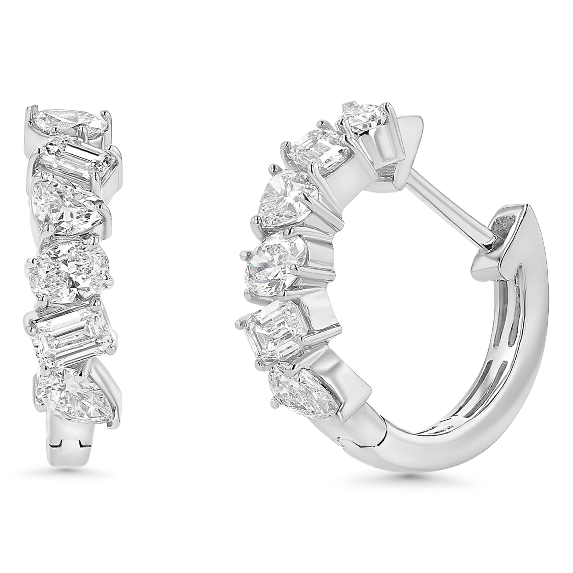 Multishape Huggie Earrings 2.03Ct