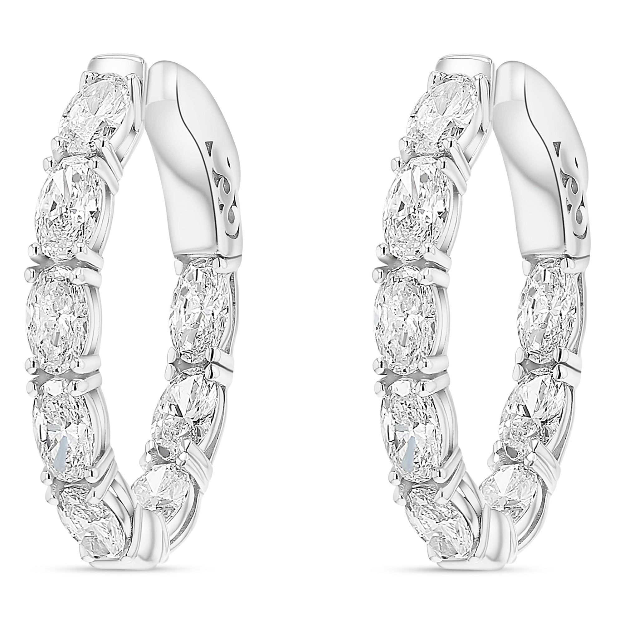 Earrings inside Out Oval 4.8Ct