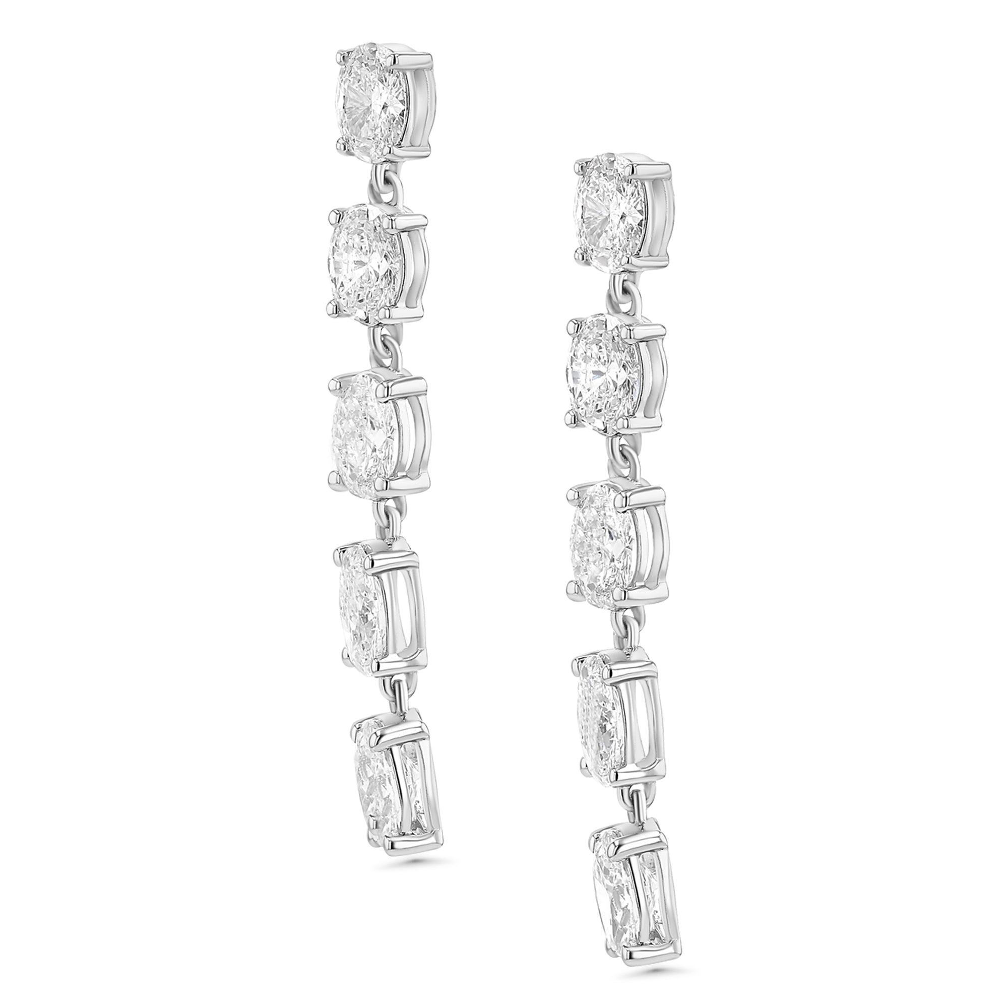 5 Oval Dangle Earrings 2.4 ctw