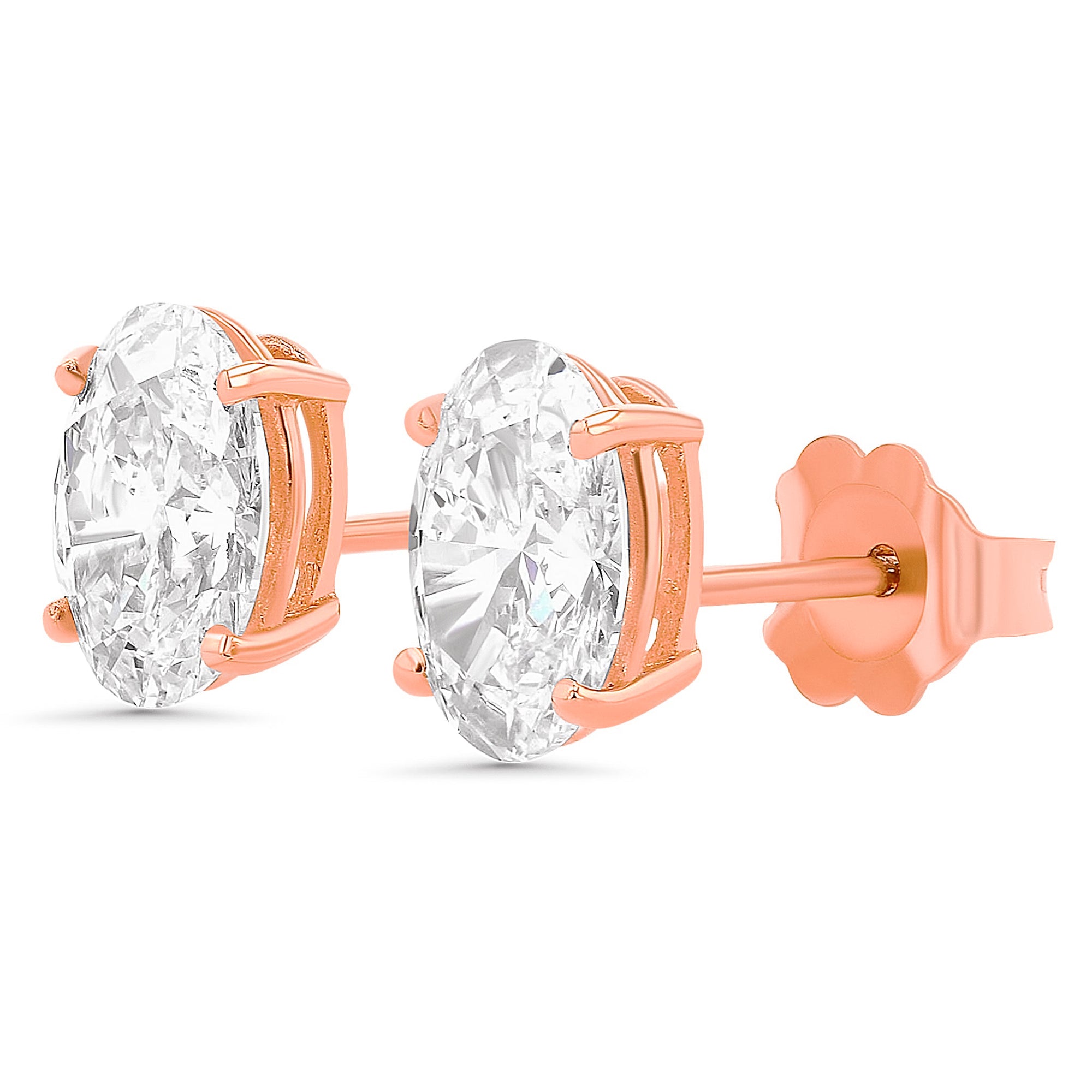 GIA Certified Oval Stud Earrings