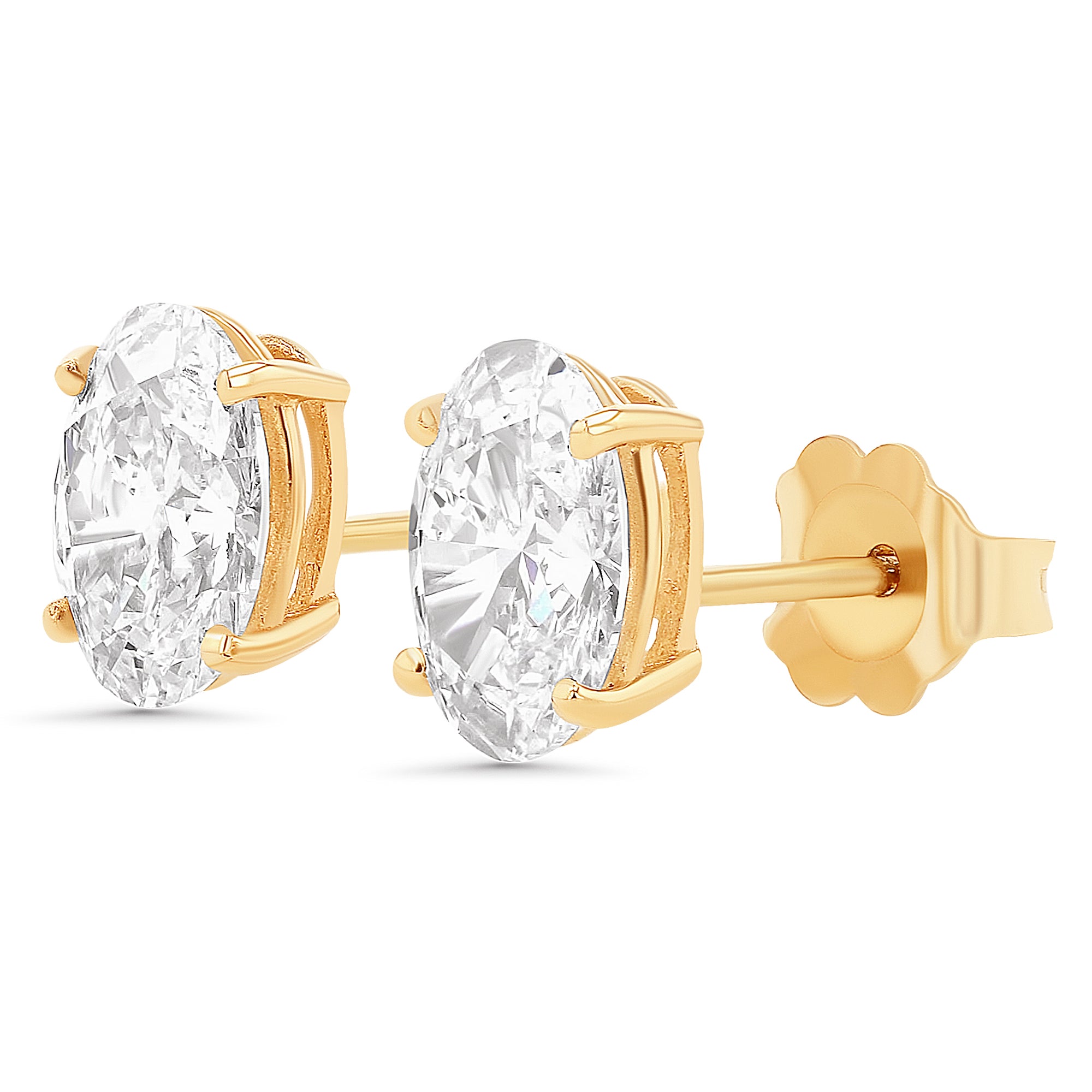 GIA Certified Oval Stud Earrings
