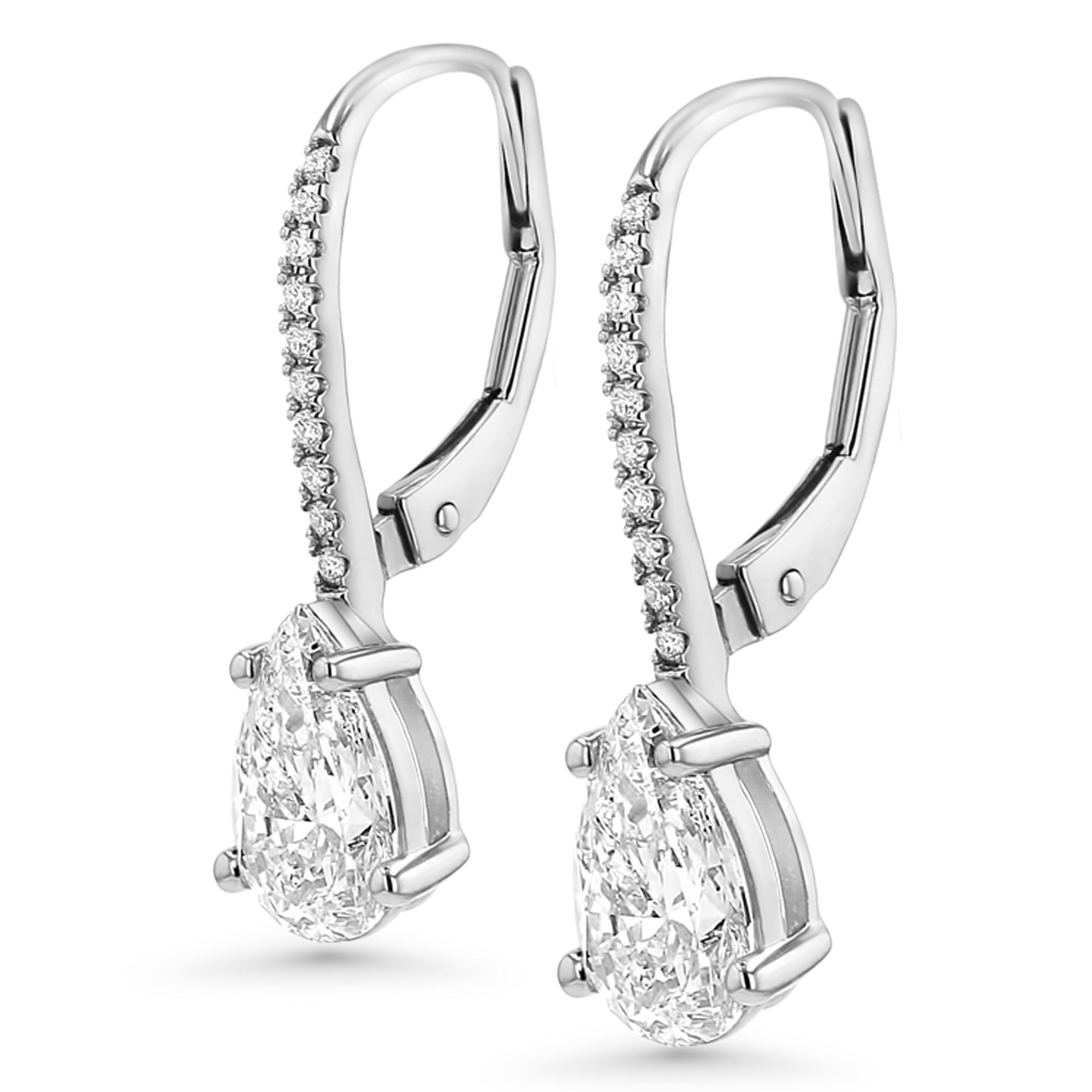 Pear Drop Earrings 1.92 CTW