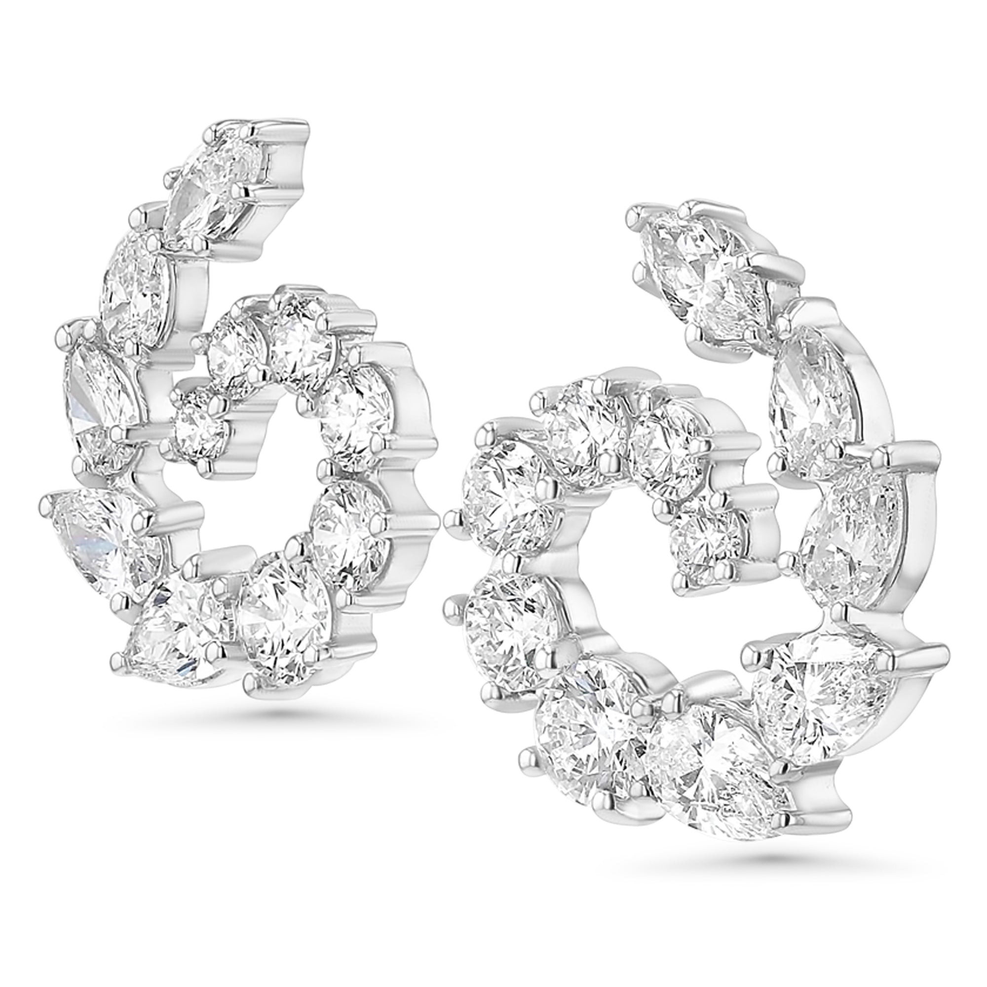 Multishape Spiral Earrings 2.25 CTW