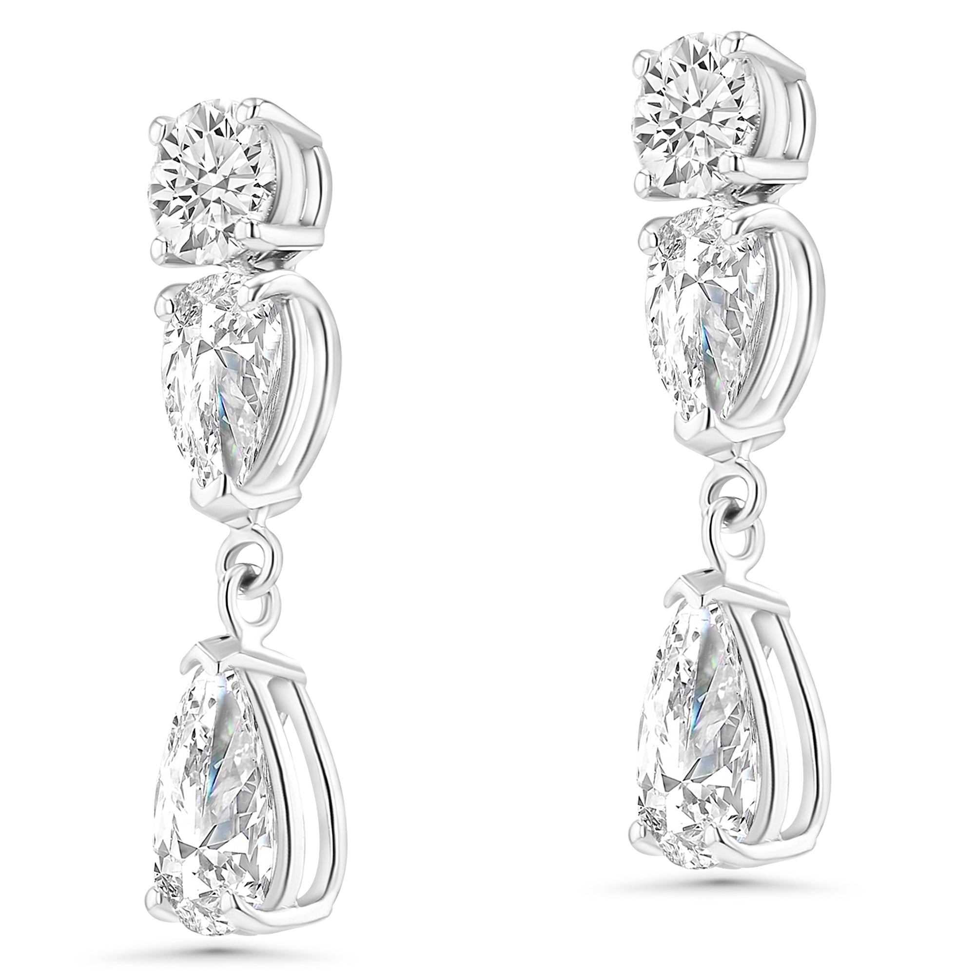 Fancy Pear Earrings 5 ctw