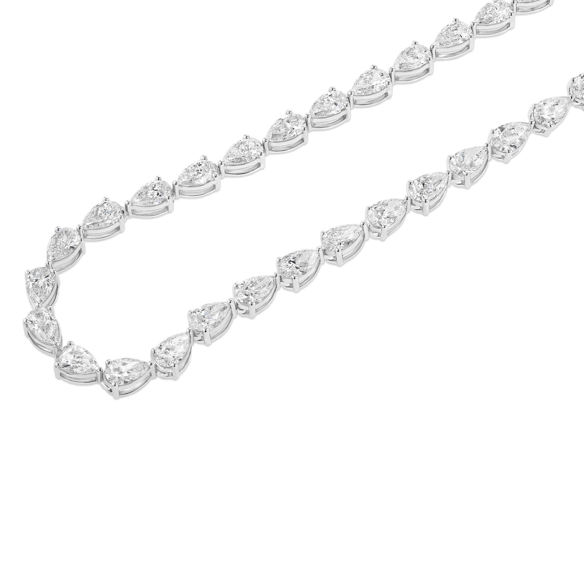 Pear Tennis Necklace 19.01Ct