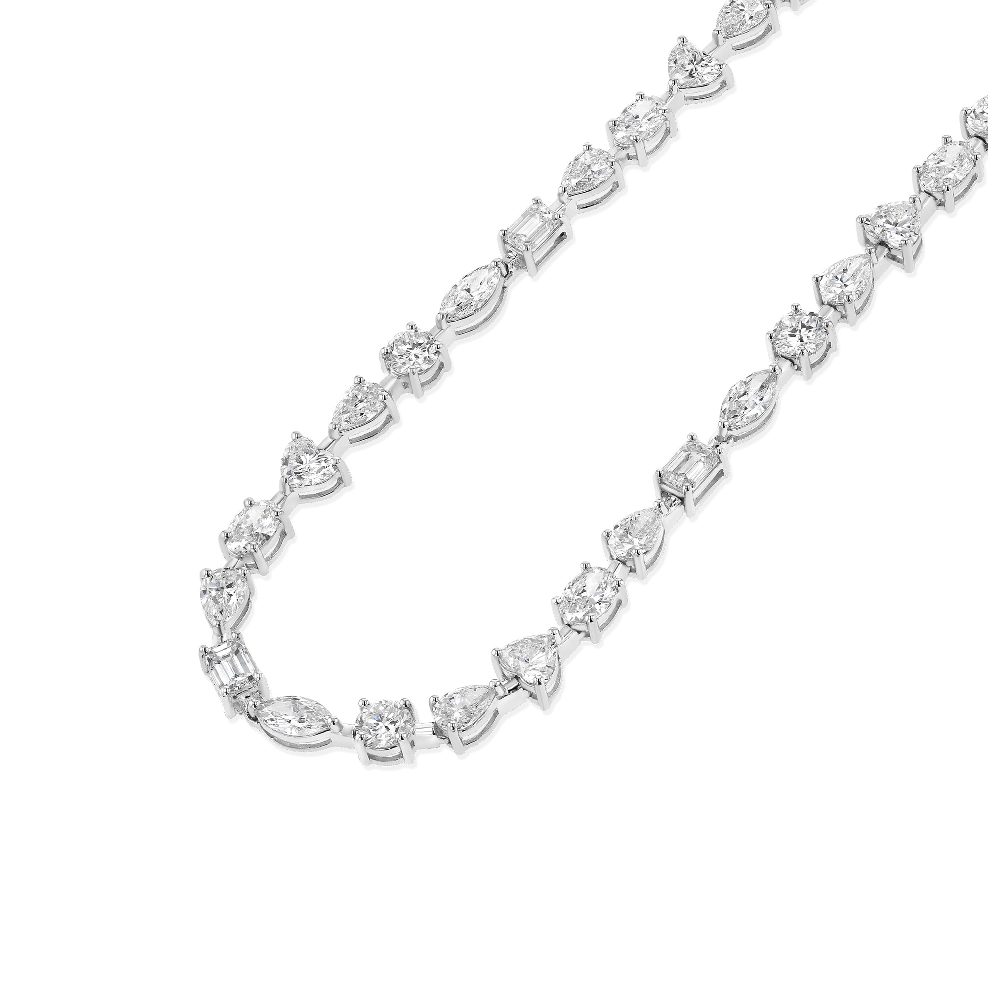 Multishape Tennis Necklace 20.34Ct