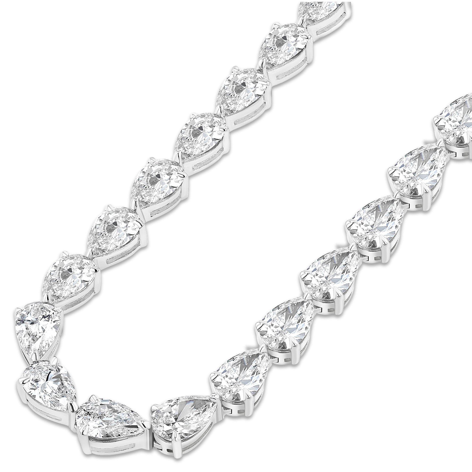 Pear East West Necklace 31.74Ct