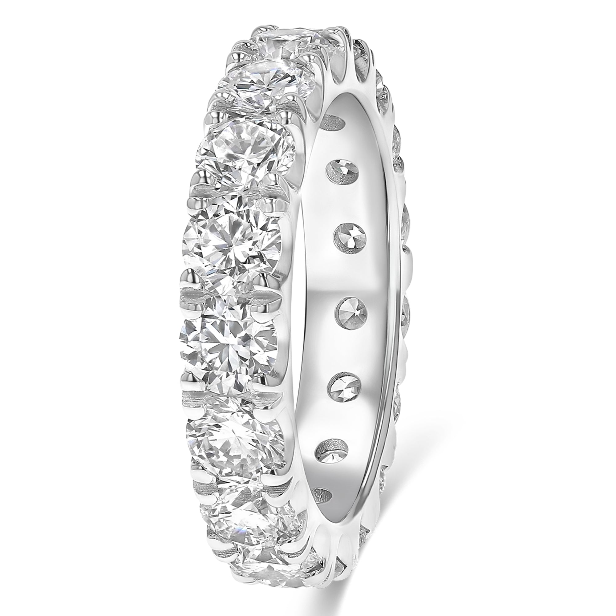 Round Eternity Band Ring 4Ct