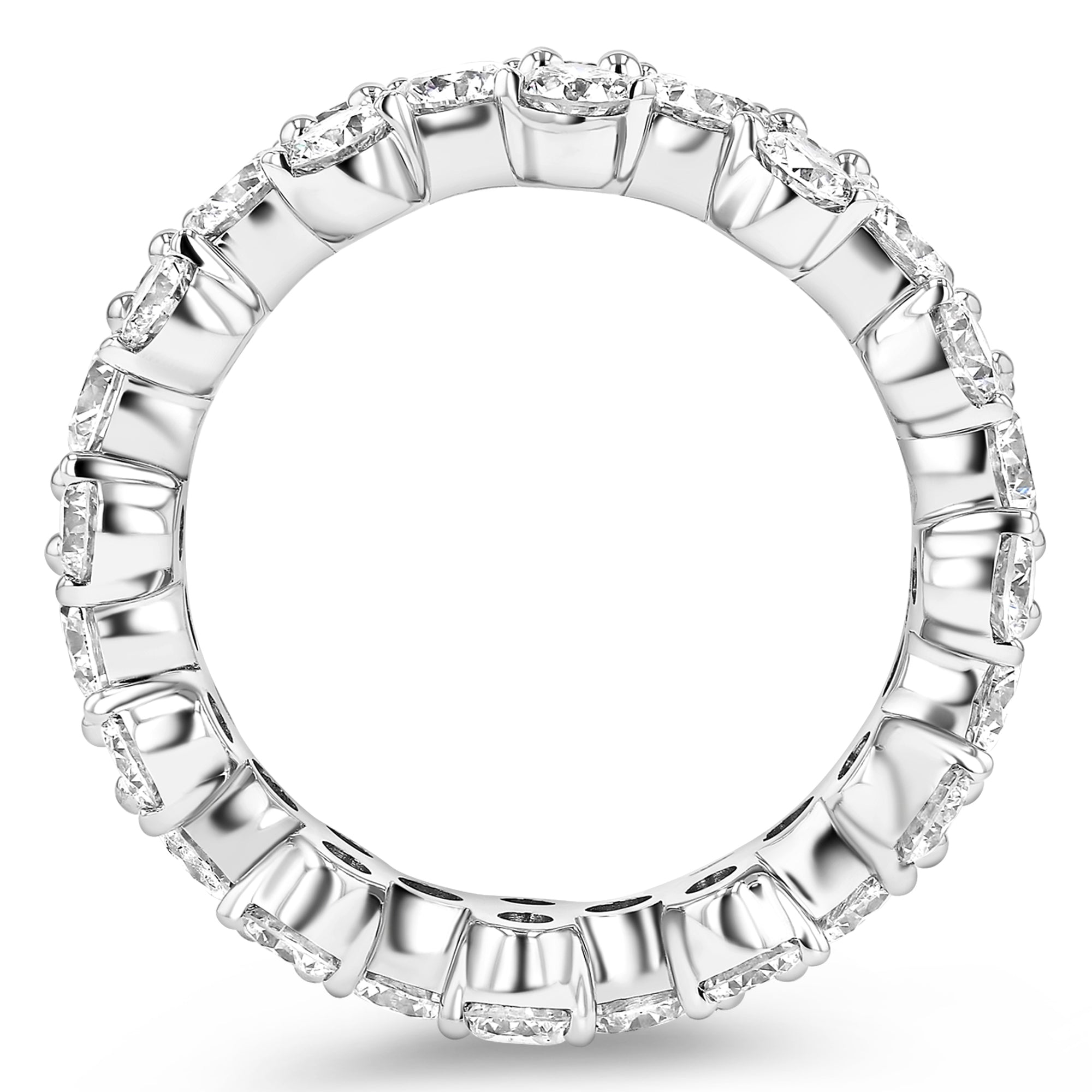 Fancy Round Alternating Eternity Band 3.97Ct