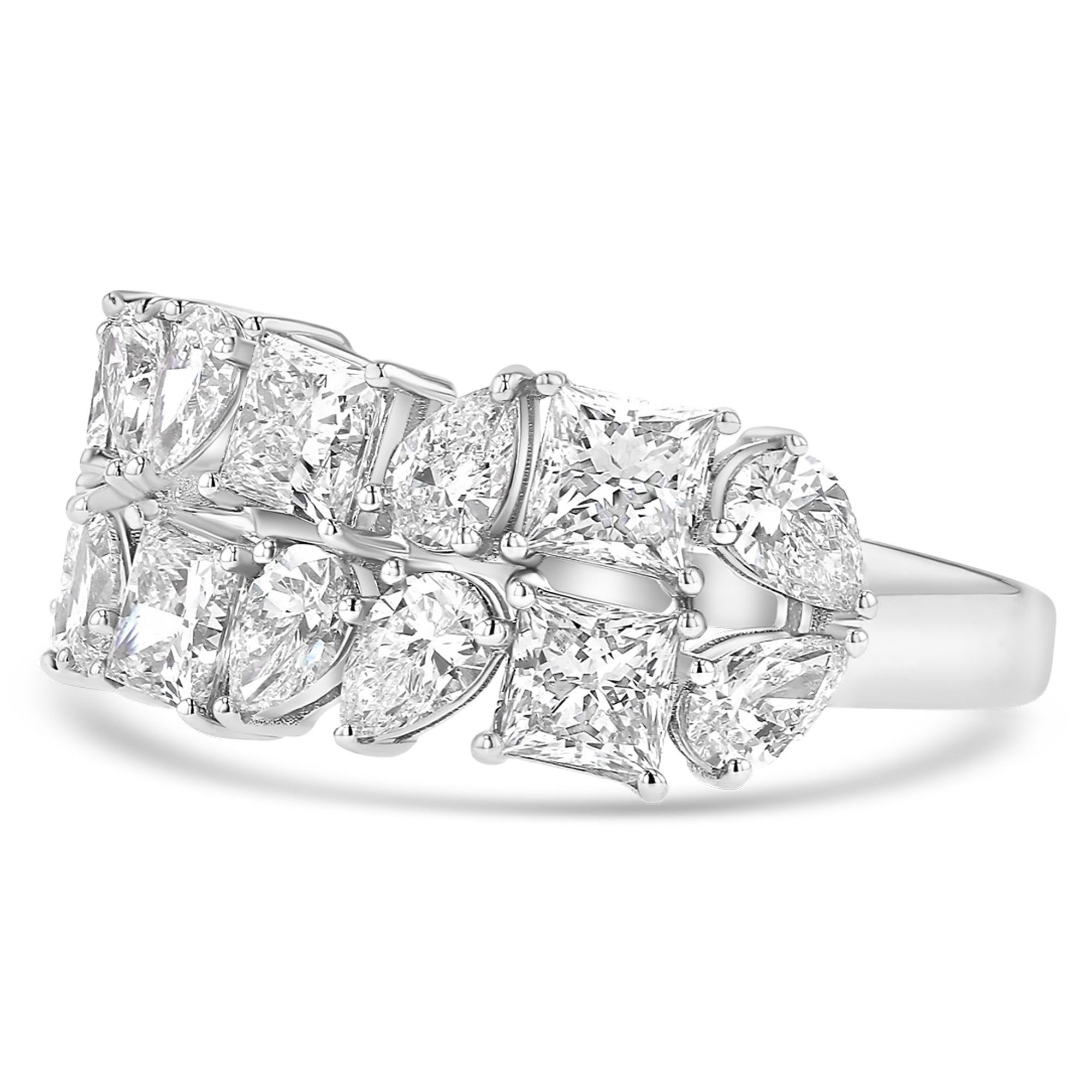 Multistone Half Band Ring