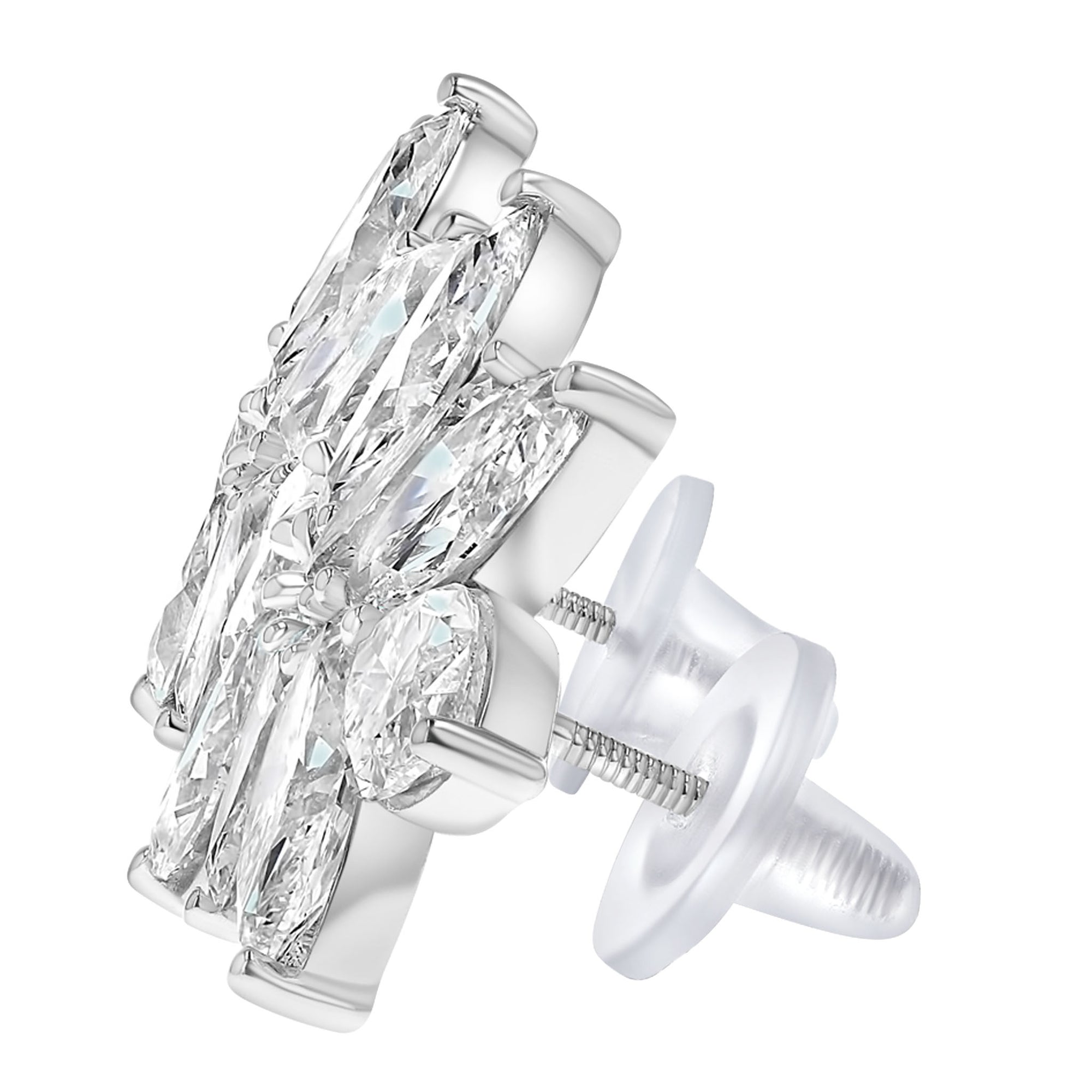 Marquise Pear Fancy Cluster Earrings18 8.51Ct