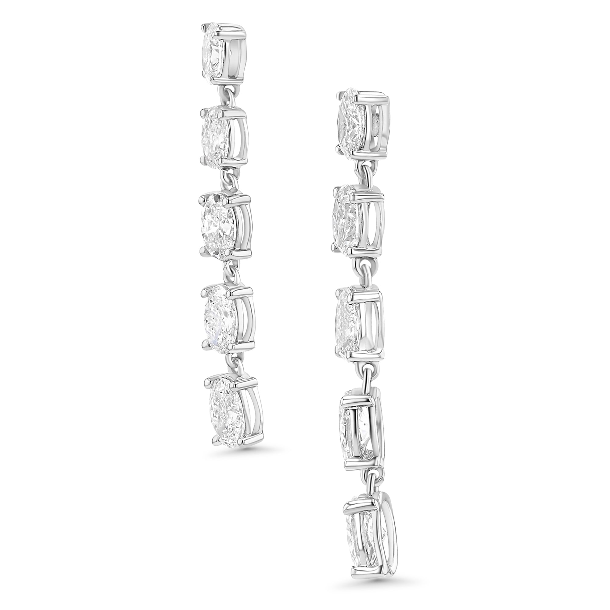 5 Oval Dangle Earrings 2.4 ctw