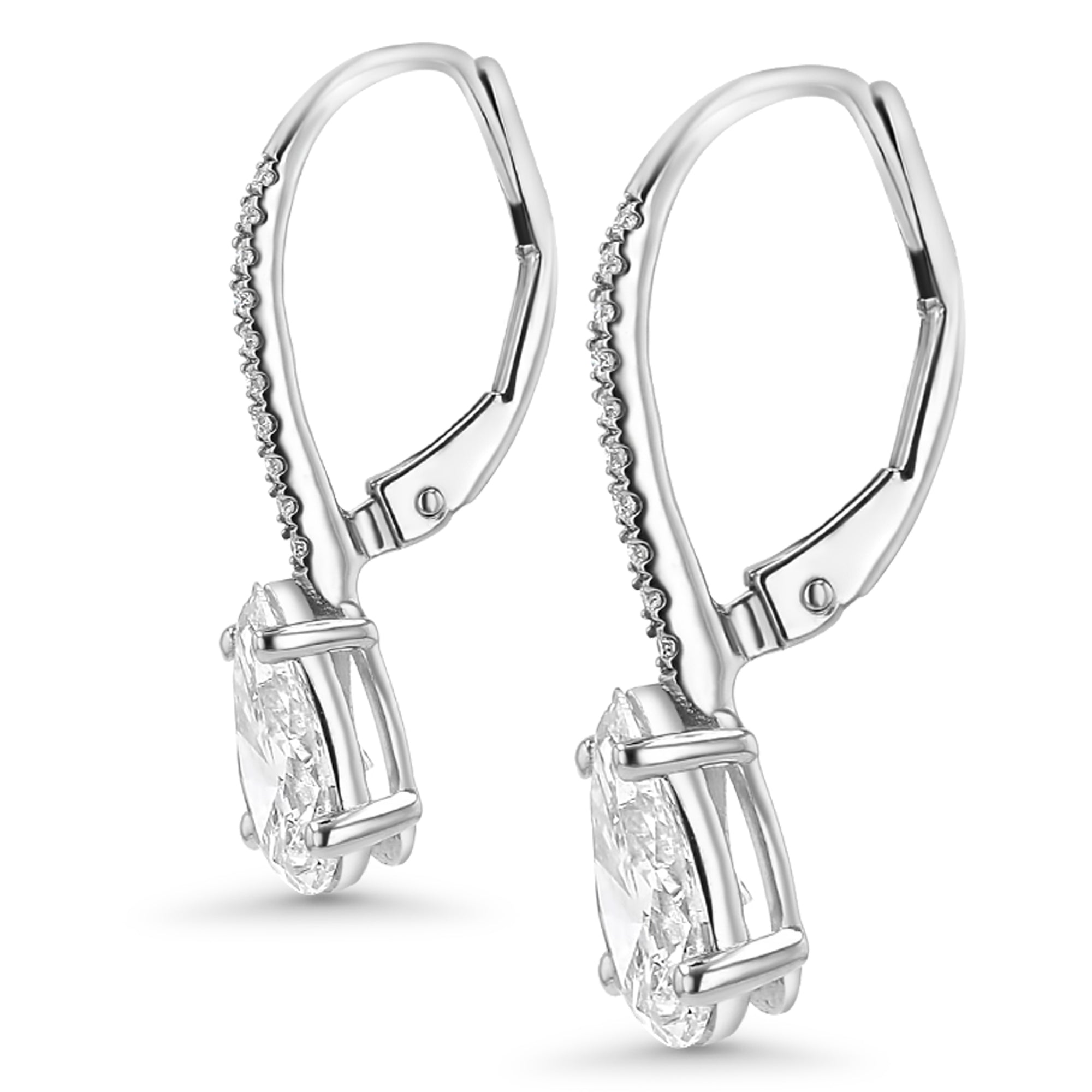 Pear Drop Earrings 1.92 CTW