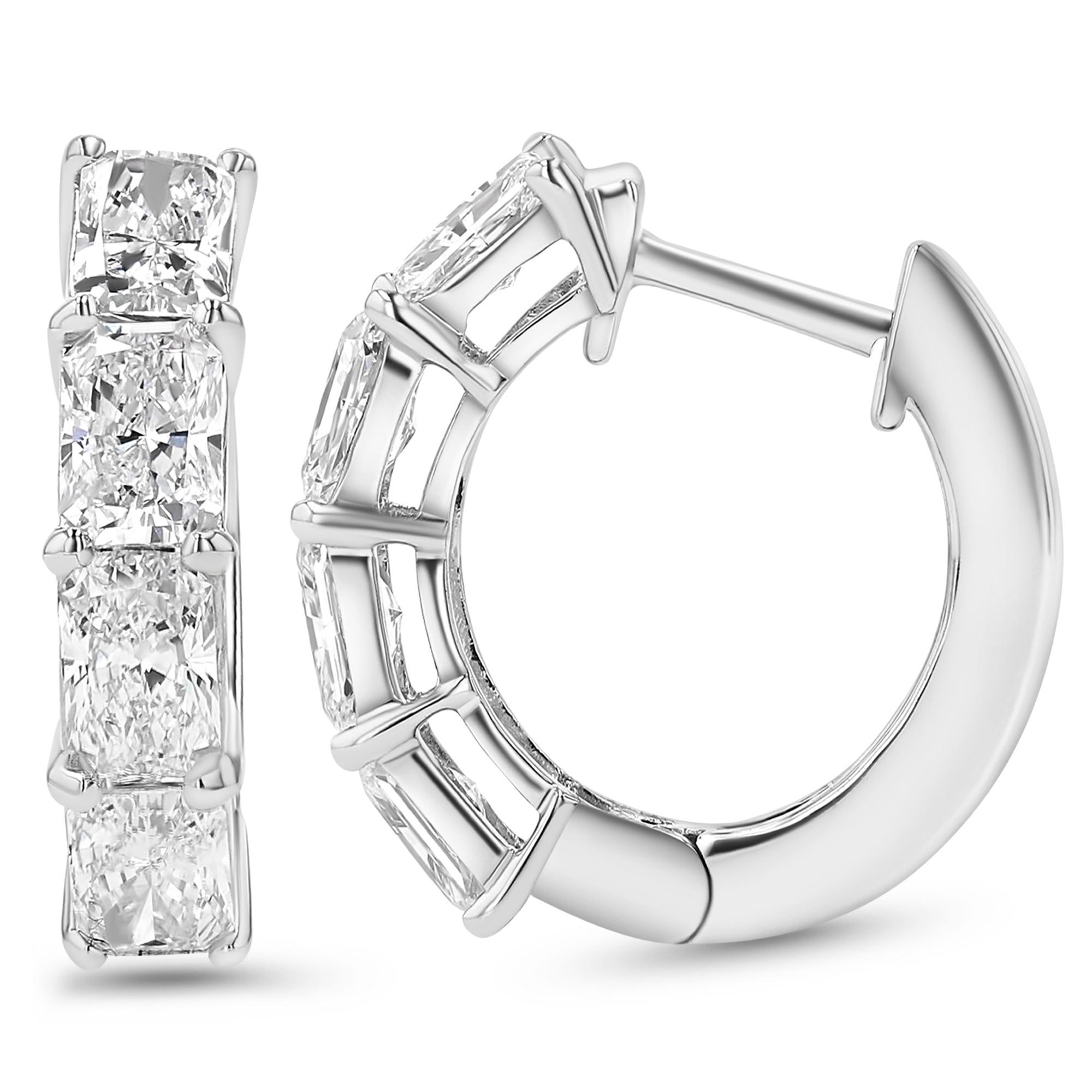 Radiant Huggie Earrings 2 ctw
