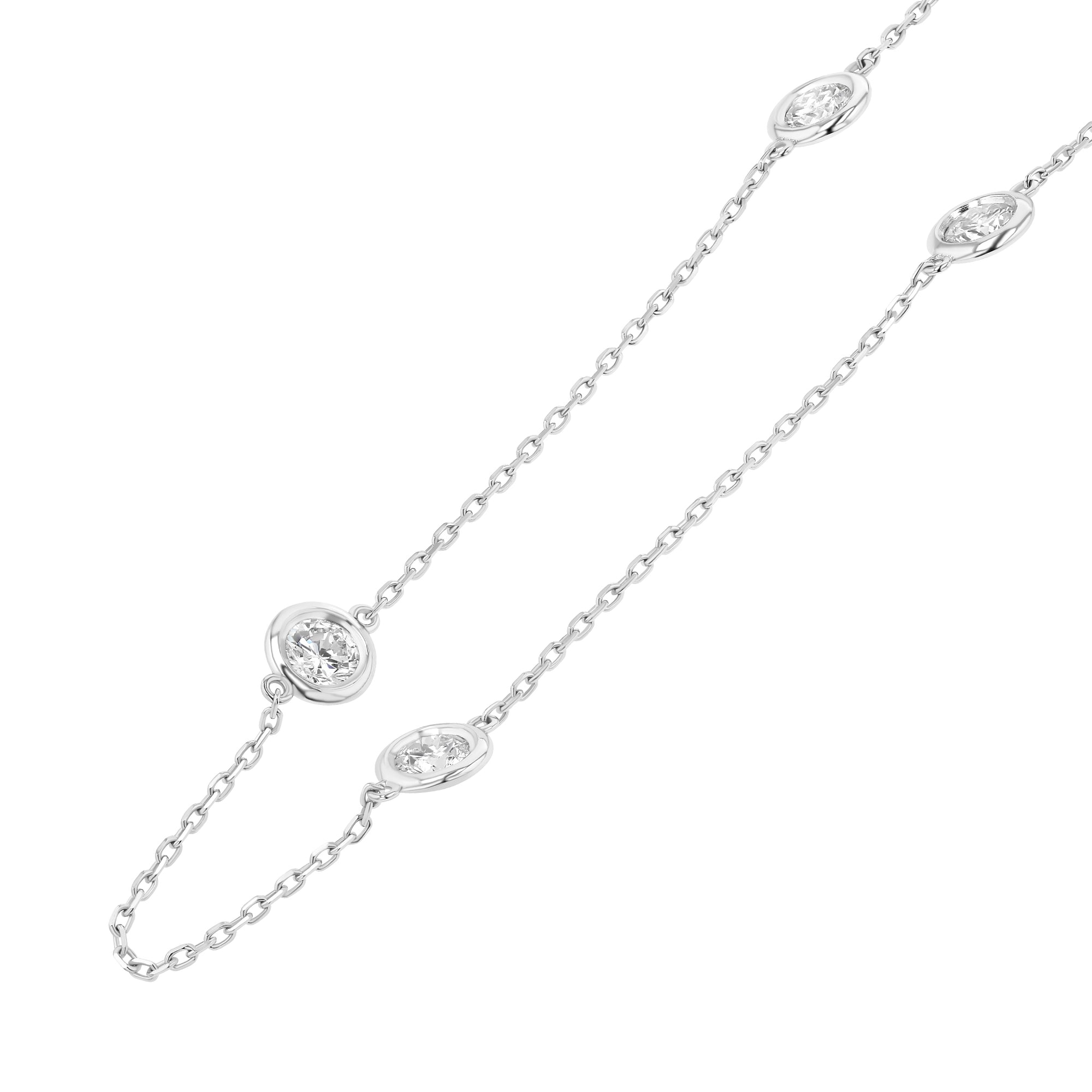 Diamond By The Yard Necklace 4Ct
