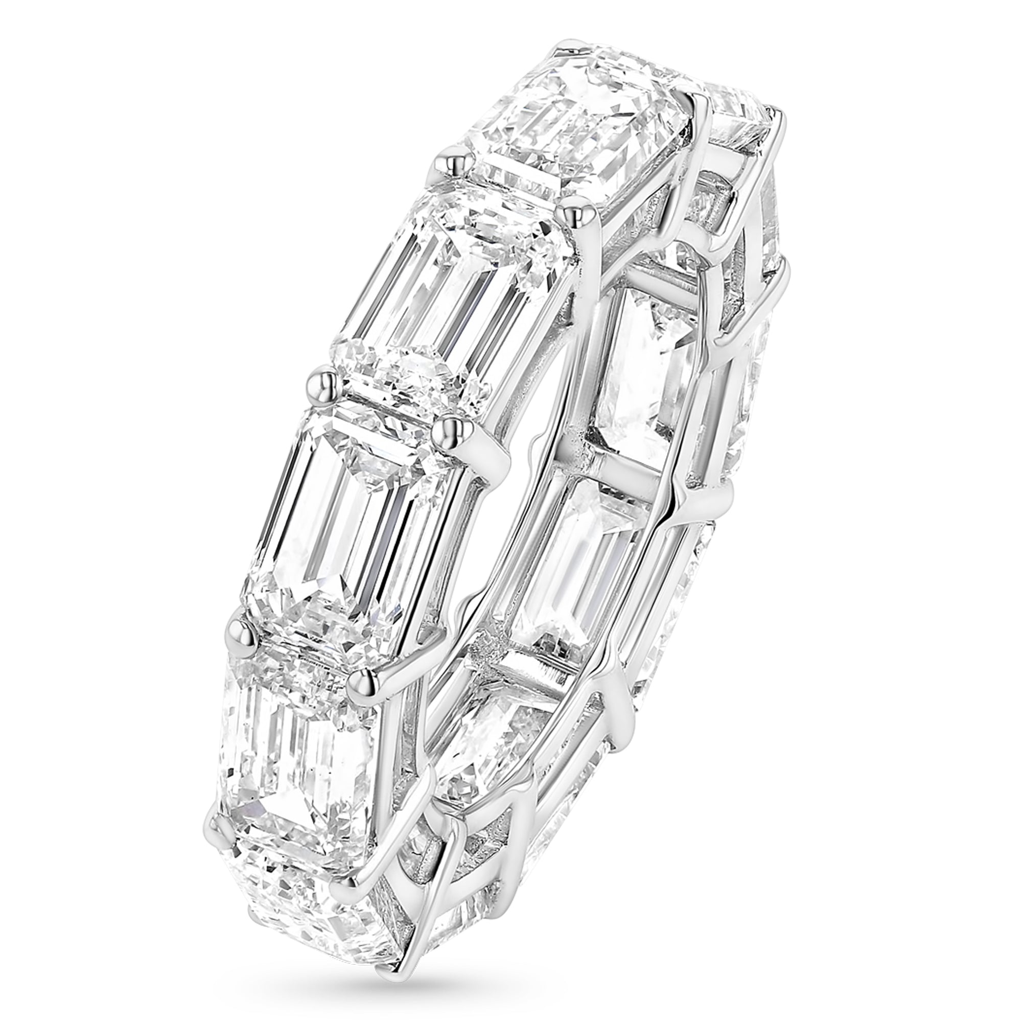 East West Emerald Eternity Band 11.64Ct