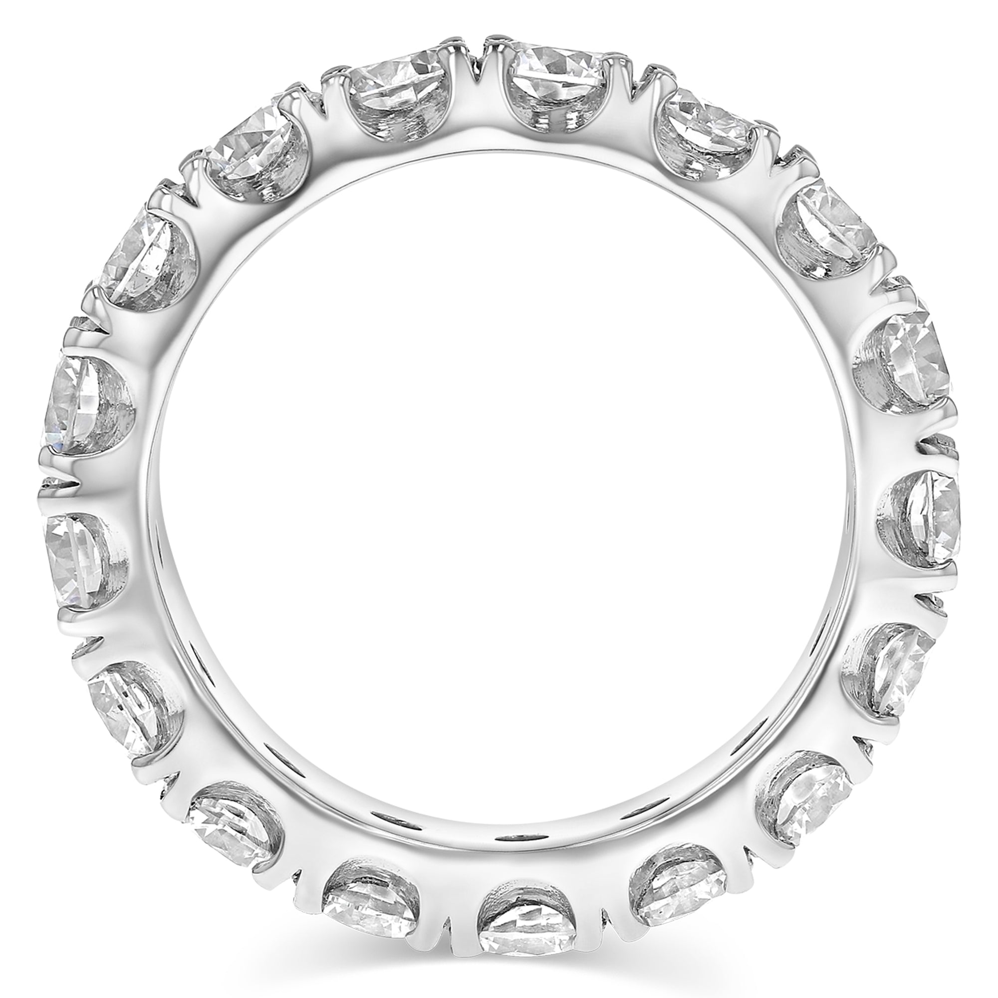 Round Eternity Band Ring 4Ct