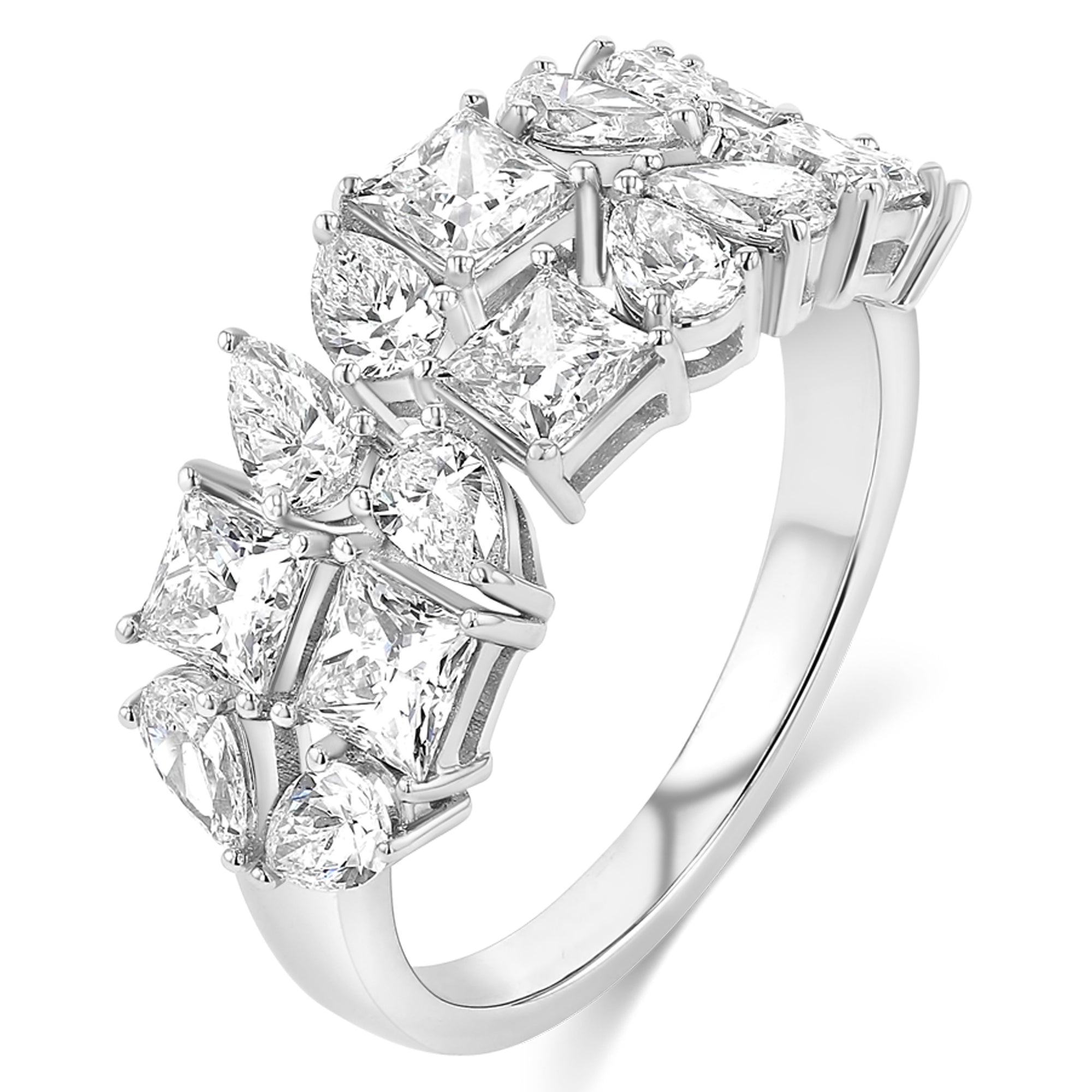 Multistone Half Band Ring
