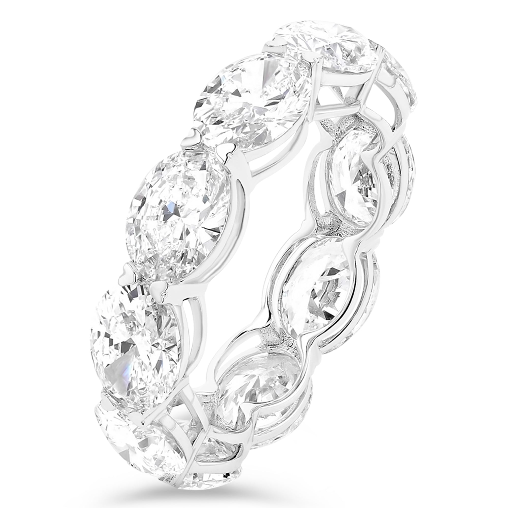 East West Oval Eternity Band 7.56Ct