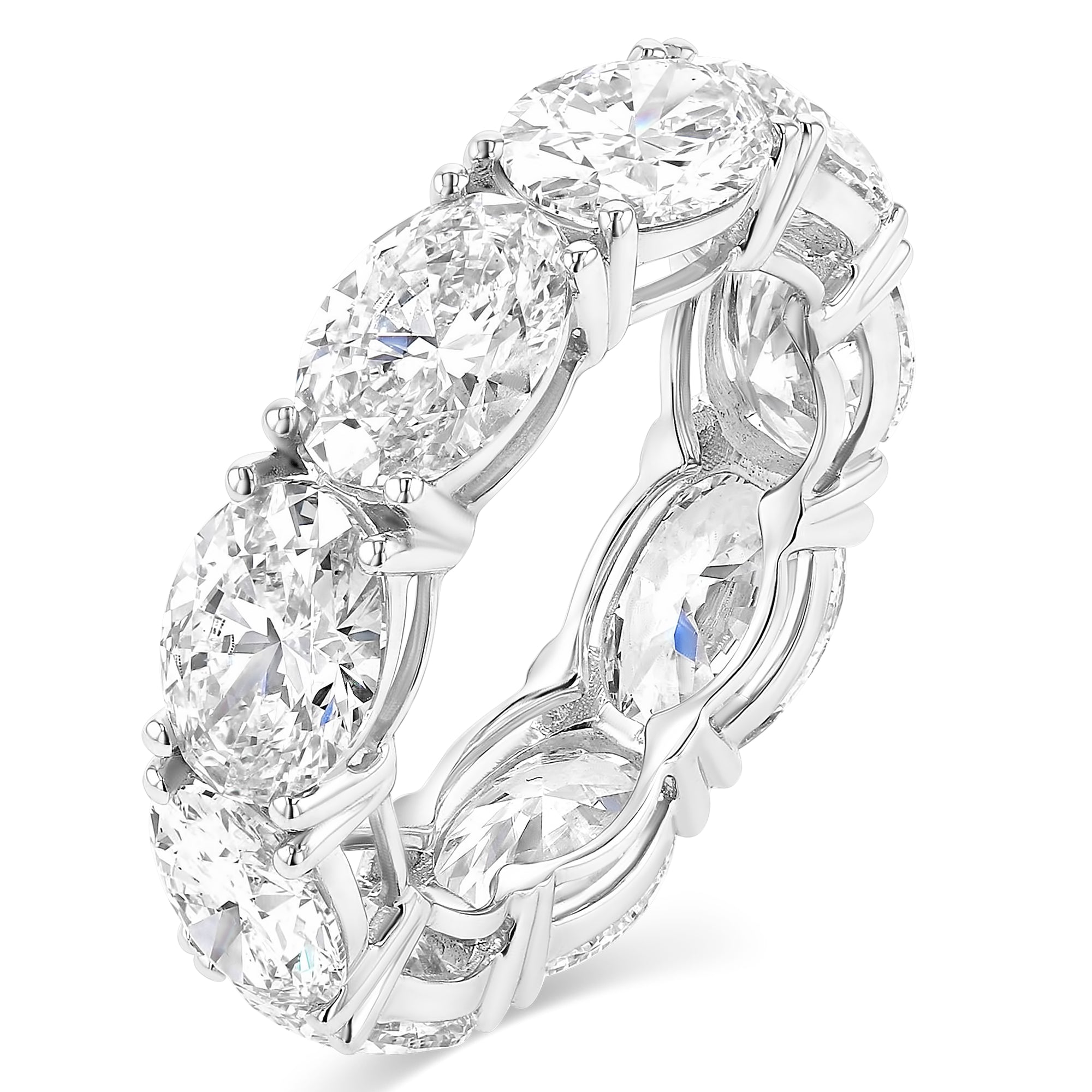 East West Oval Eternity Band 10.27Ct