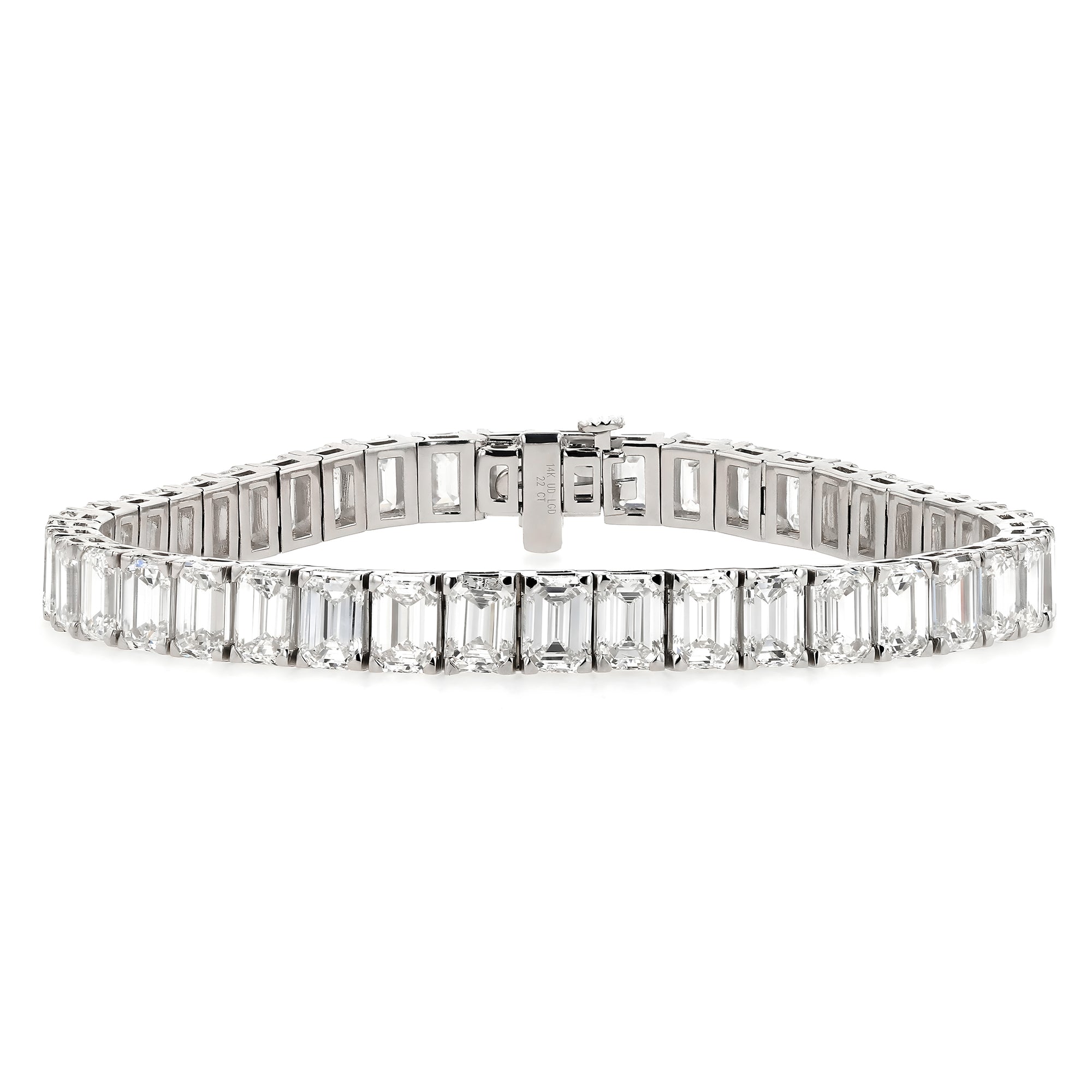 Emerald Cut Tennis Bracelet 22 ctw