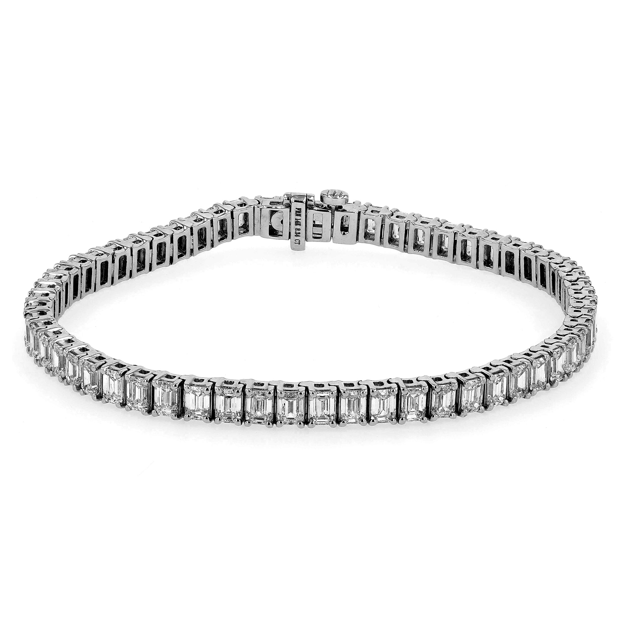 Emerald Cut Tennis Bracelet 8 ctw