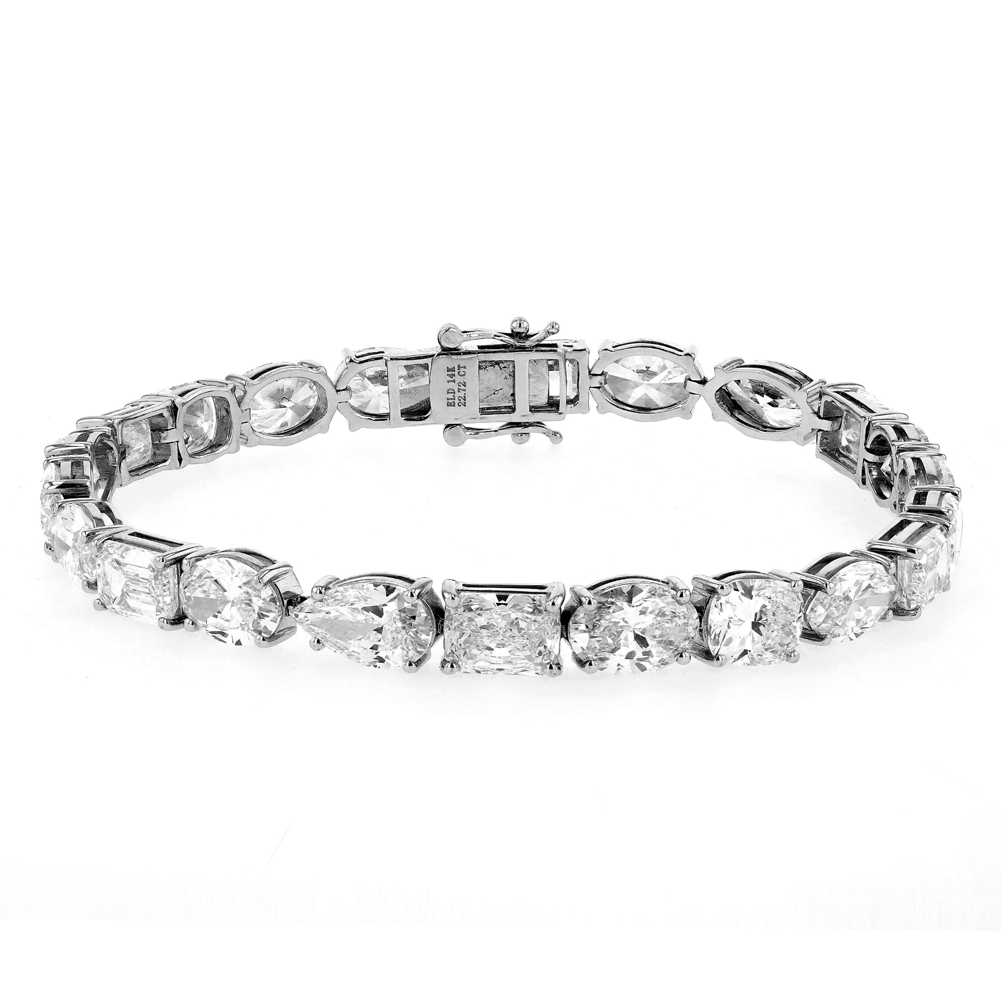Tennis Bracelet Mixed Stone 22.72Ct