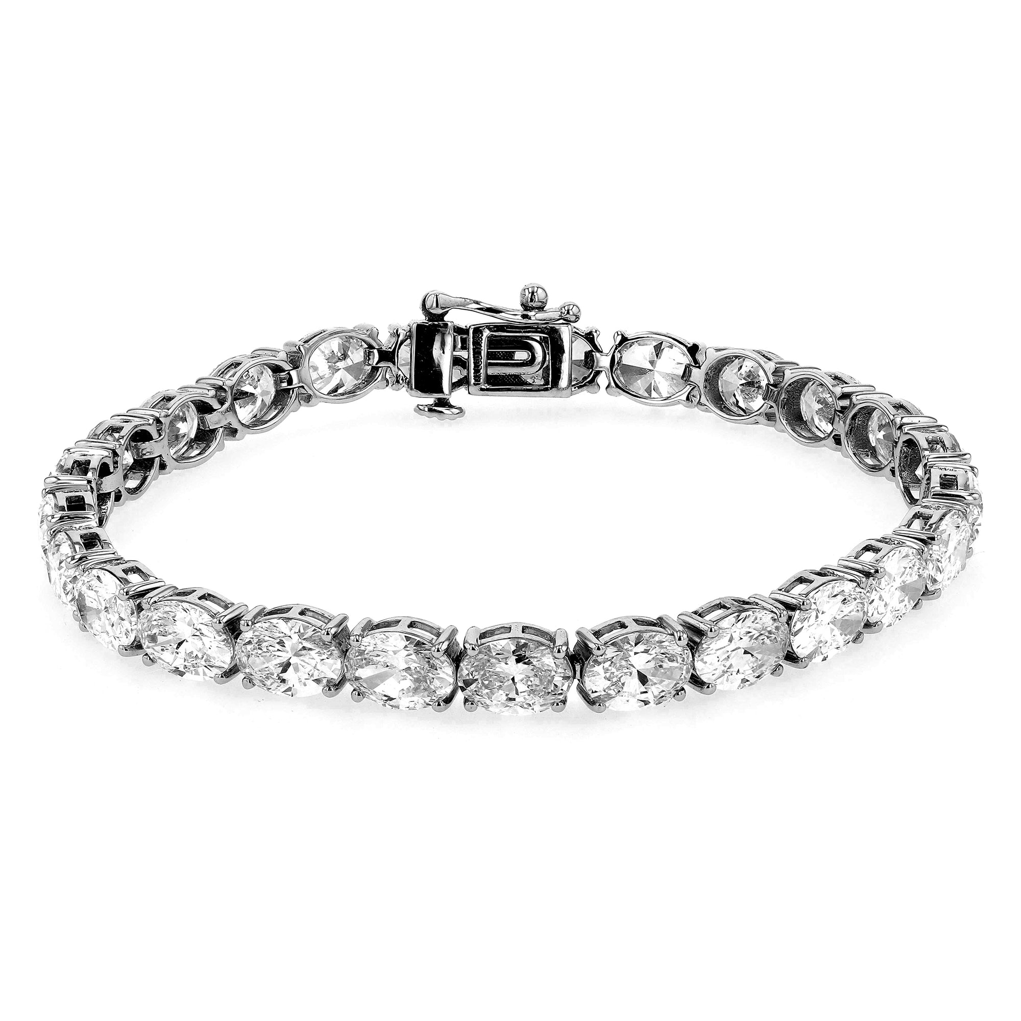 Tennis Bracelet Oval East West 17.92Ct