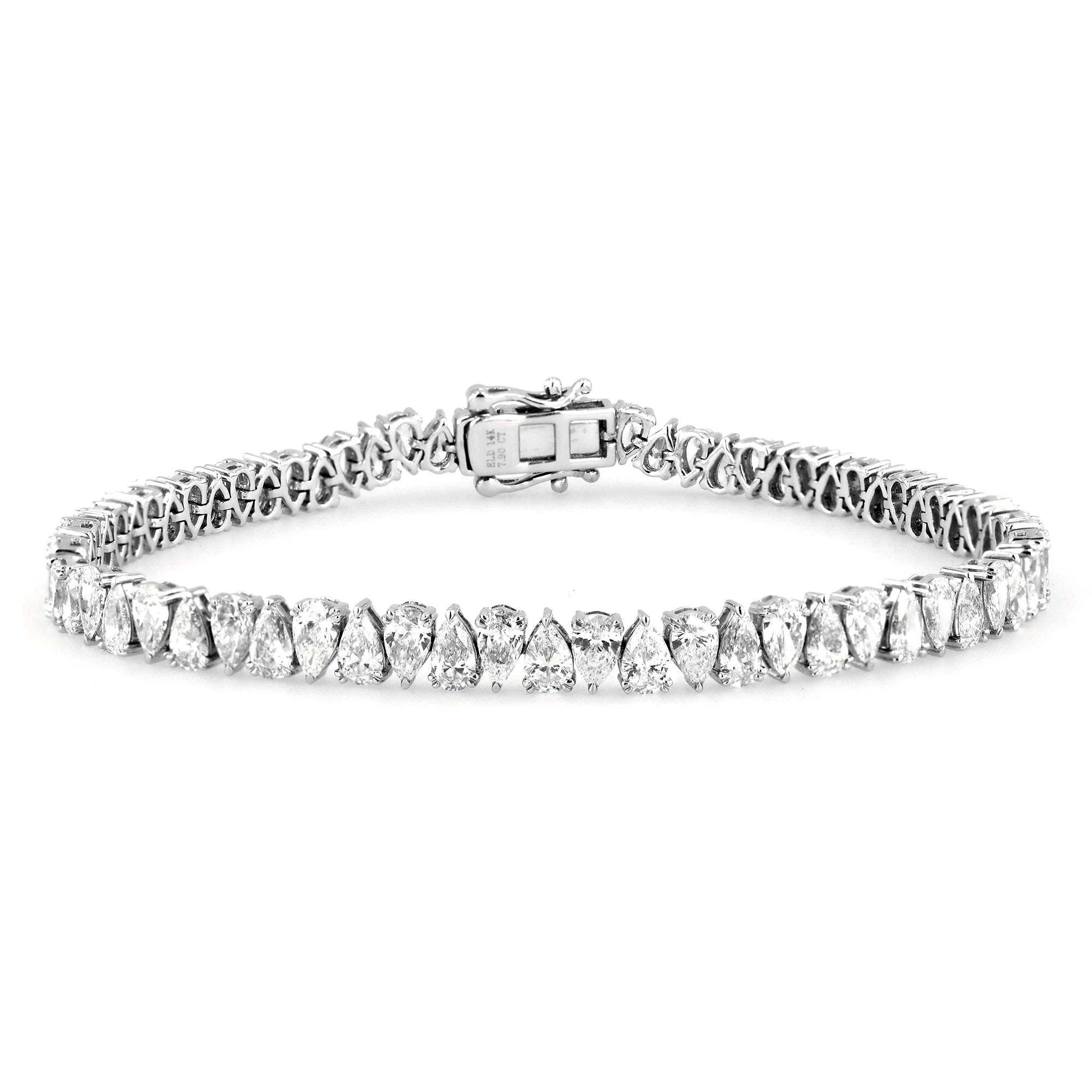 Pear Tennis Bracelet 7.9 ctw