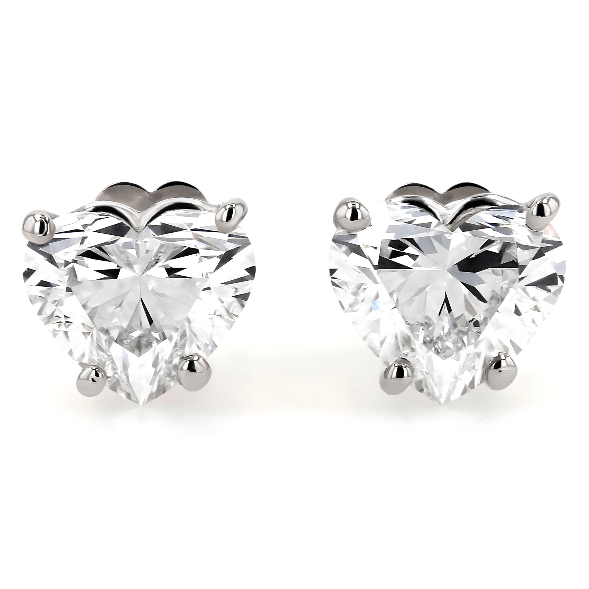 GIA Certified Heart Stud Earrings